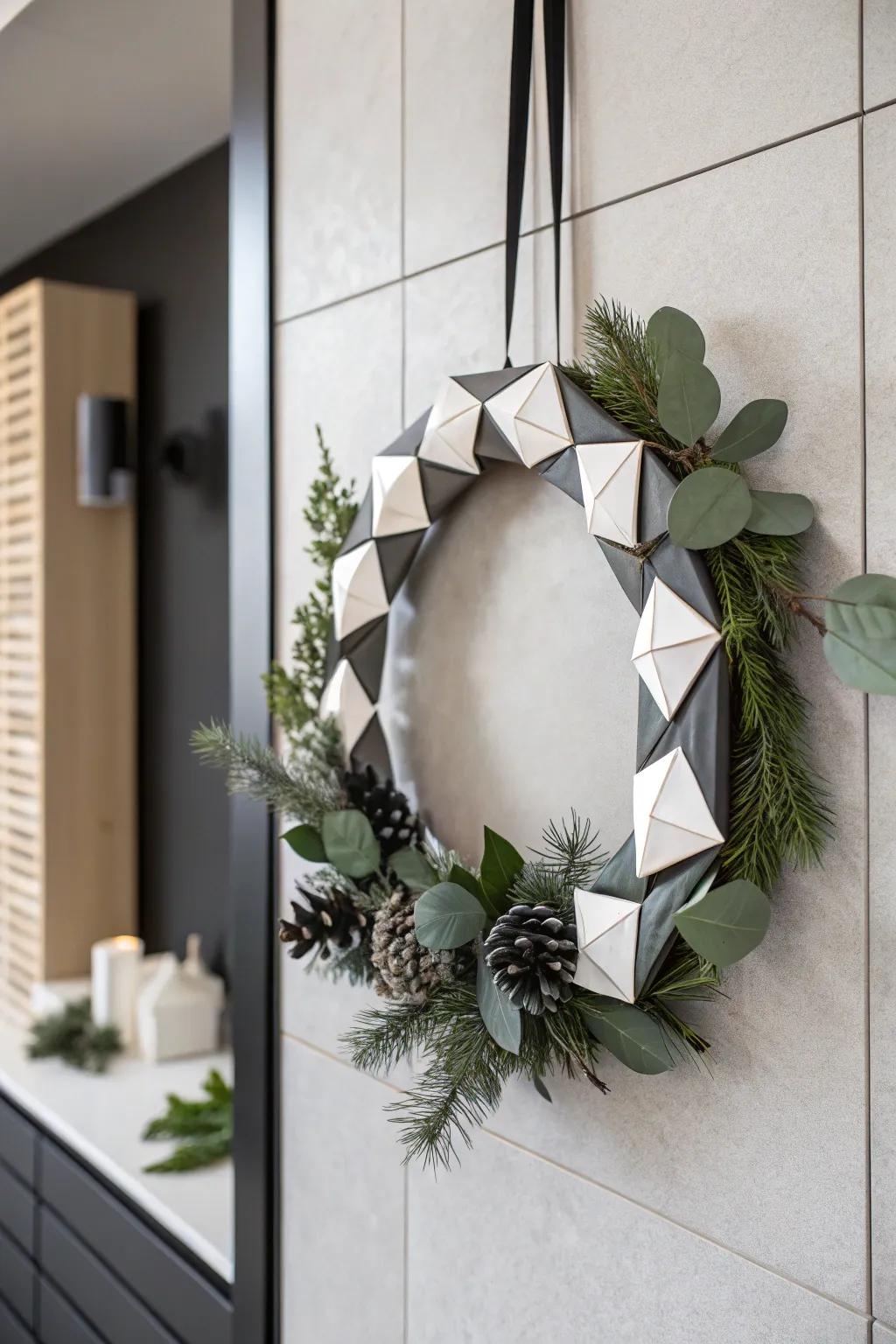 A wreath embodying the elegance of simplicity.