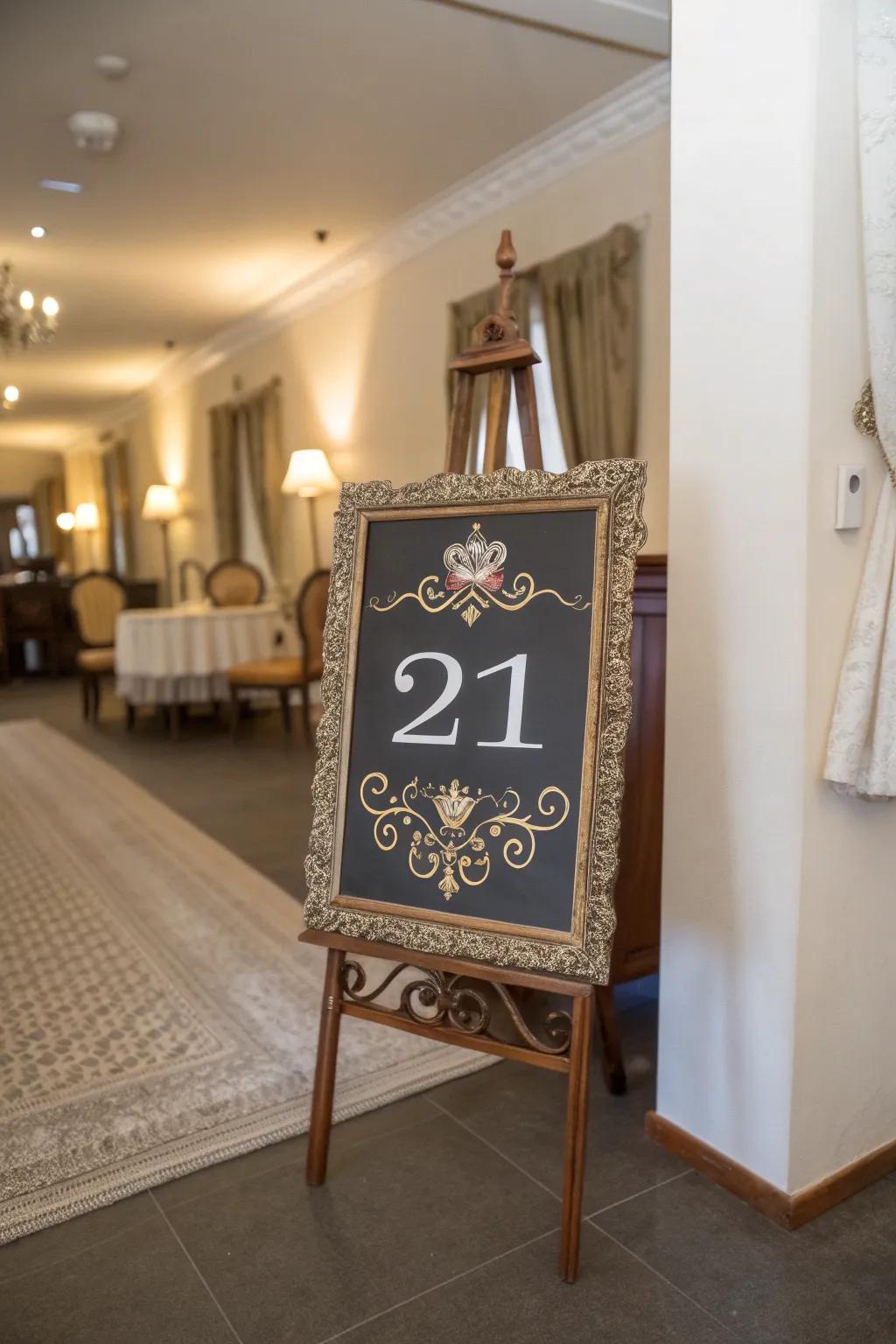 Classic-inspired signs bring enduring charm to the party.