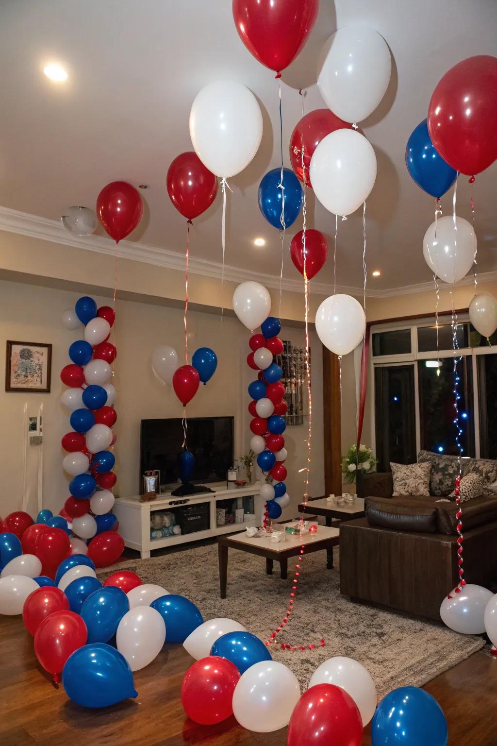 Balloons bring celebratory cheer to any room.