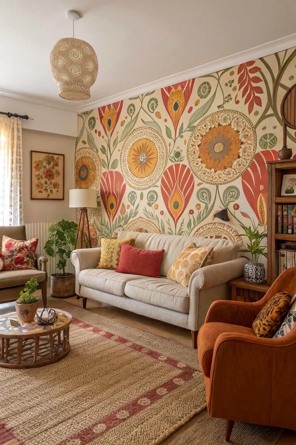 Incorporate nostalgic charm through murals inspired by retro styles.