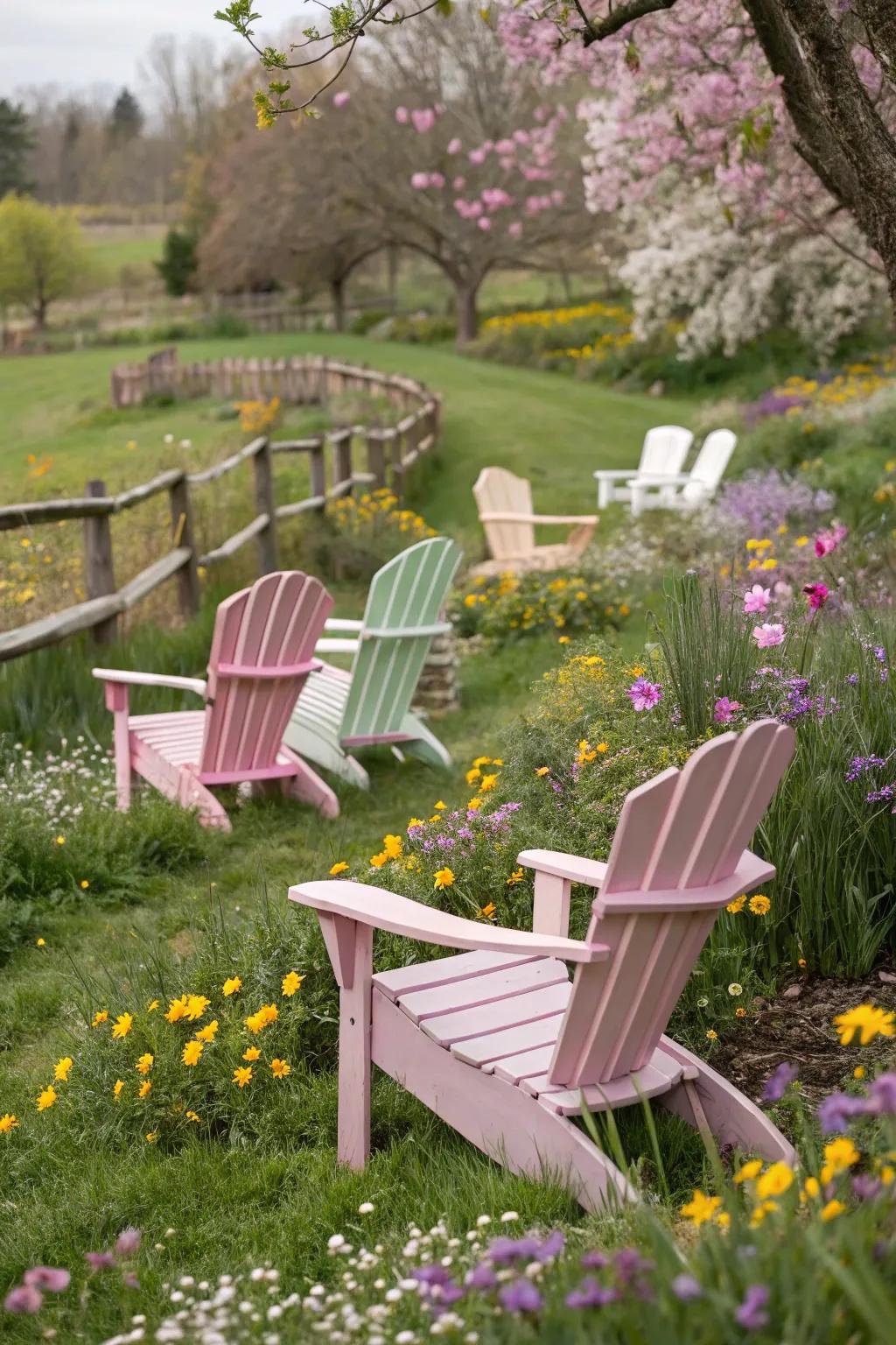 Playful pastels for a whimsical touch.