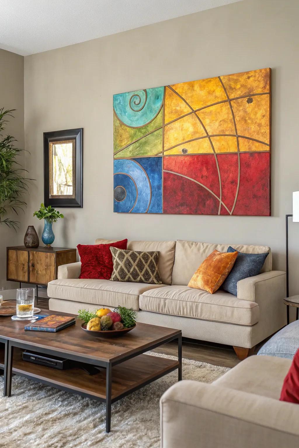Artwork achieving harmony through the golden proportion.