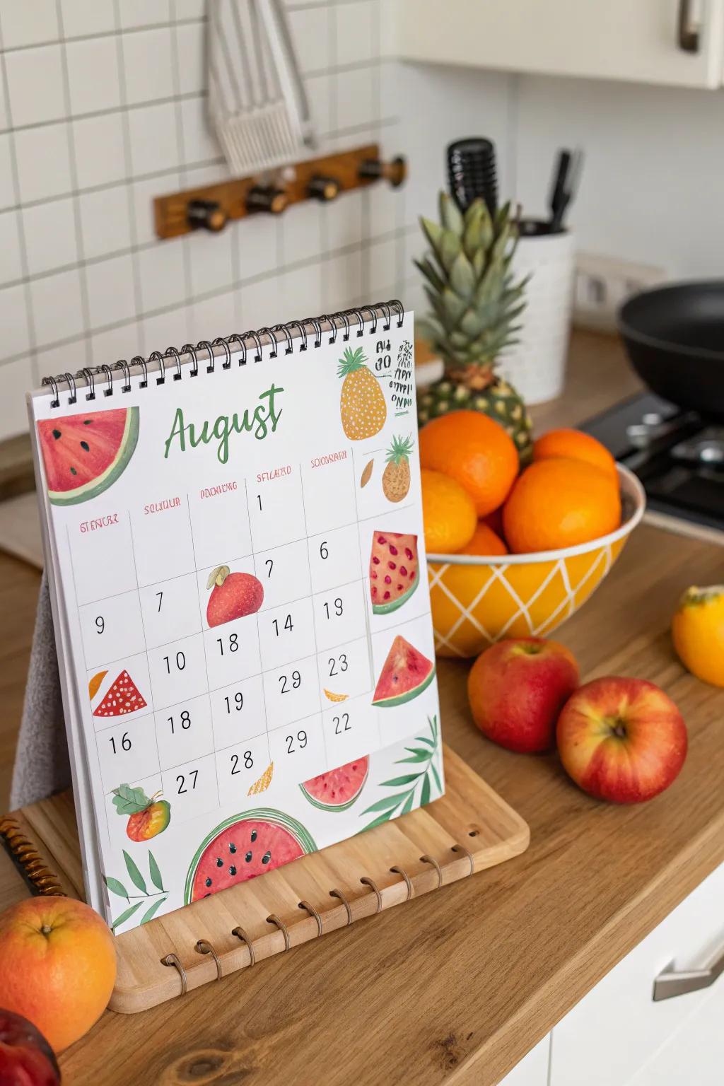 Sweeten your calendar with fruity summer themes.
