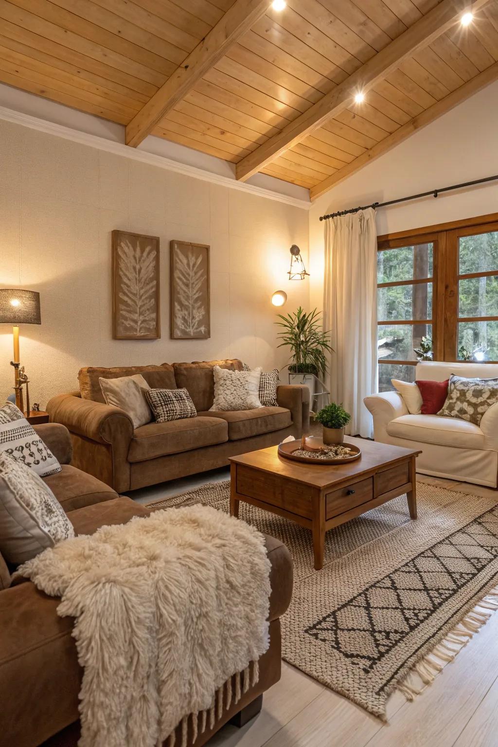 Textural mix adds depth and interest to every space.