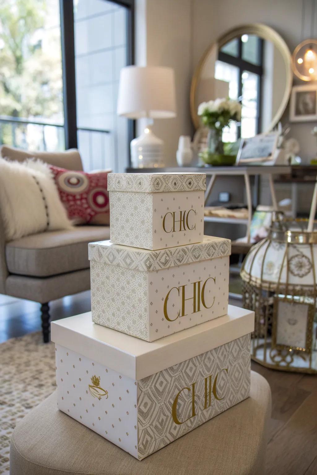 Decorative casings contribute an elegant and modern twist to the backdrop.