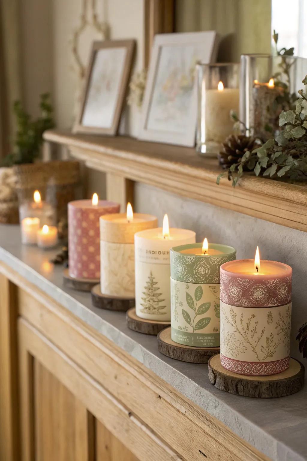 Artisanal illuminants add warmth and a personal element.