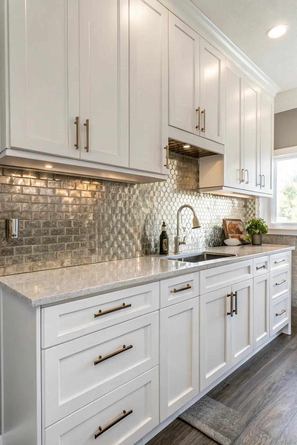 Metallic finishes offer shine and sophistication.