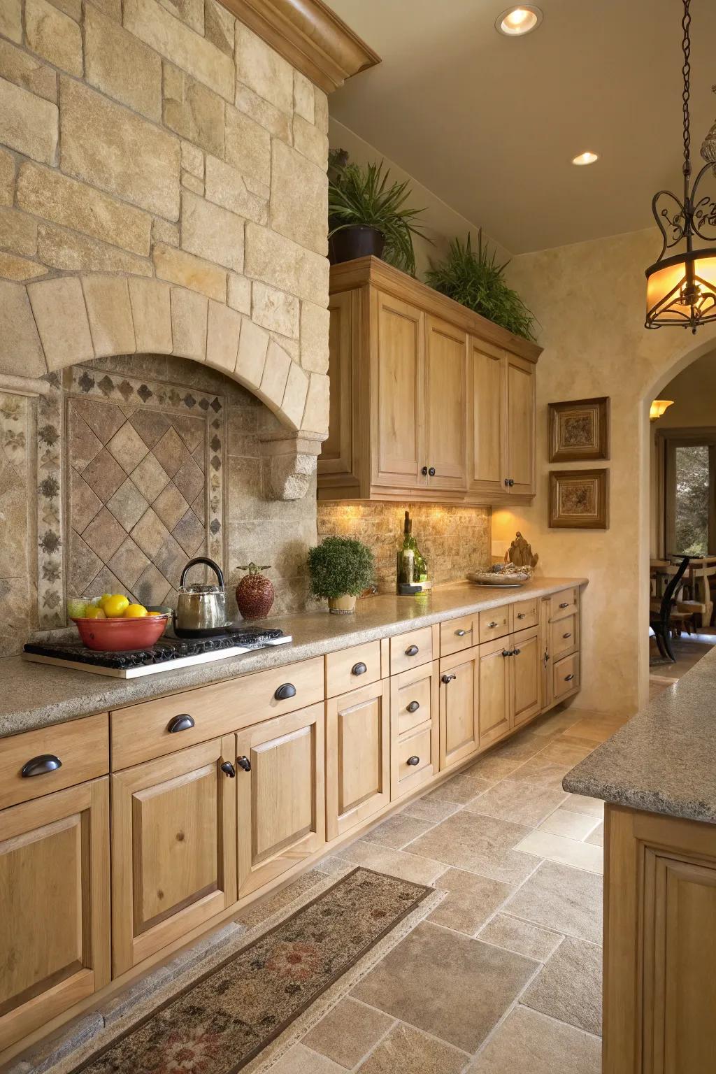 Real rock pieces offer a natural and elegant style.