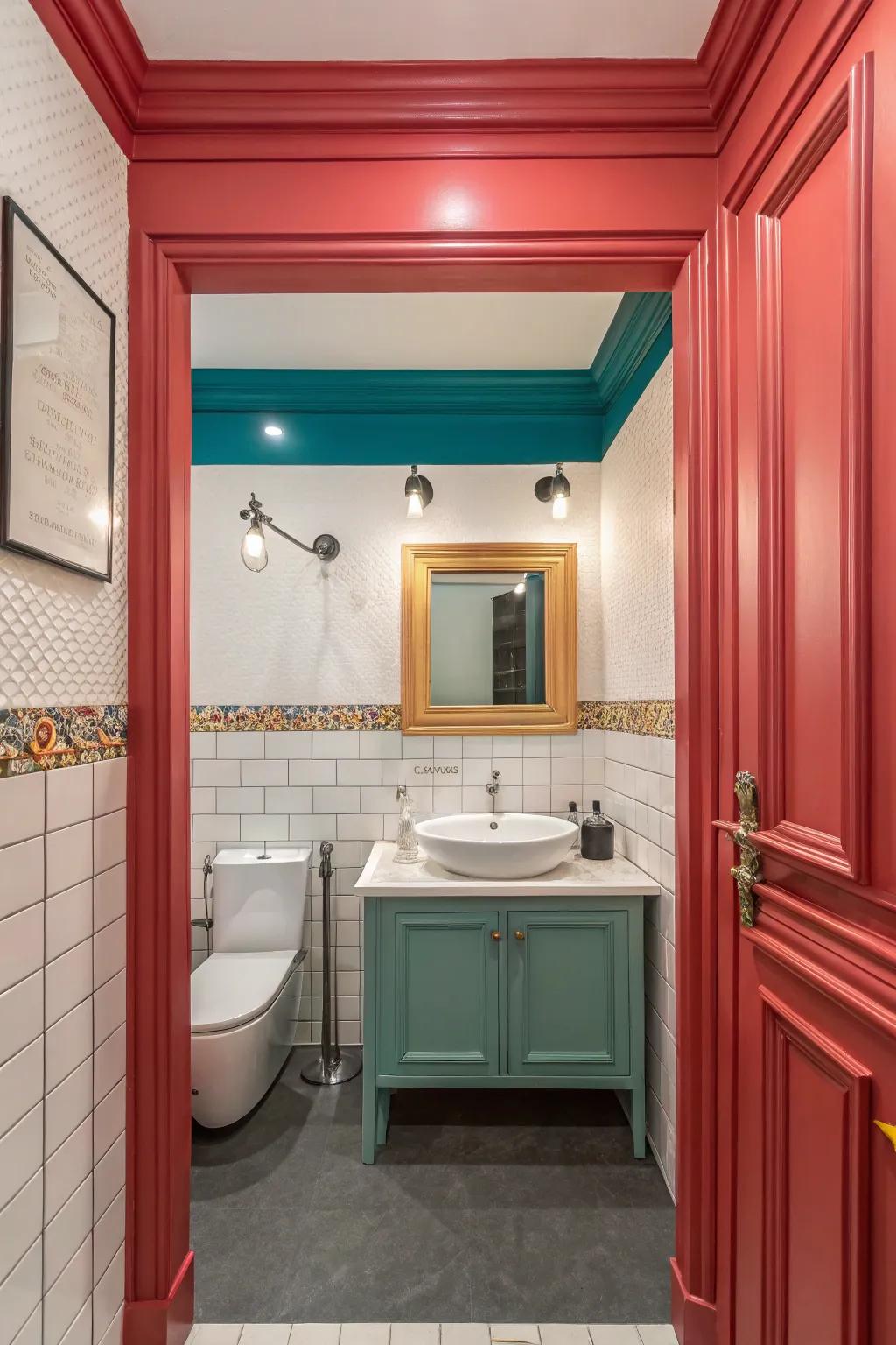 Daring-hued molding imbues character and vibrancy.