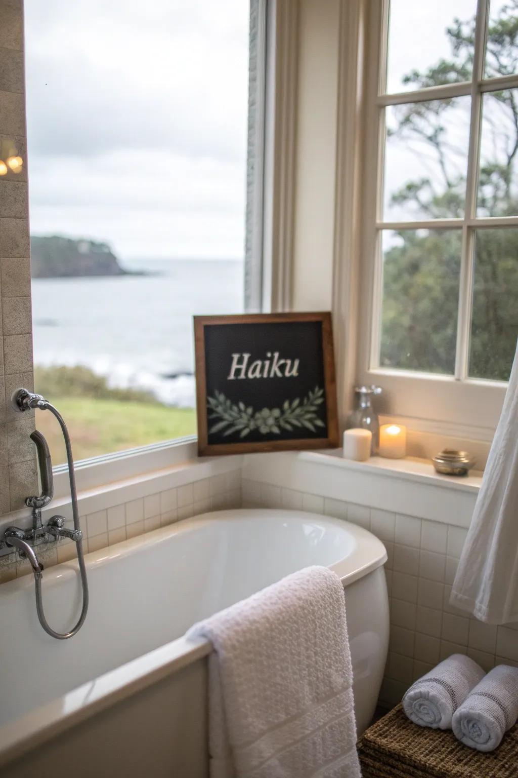 Infuse creativity to your area with poetic restroom markers.