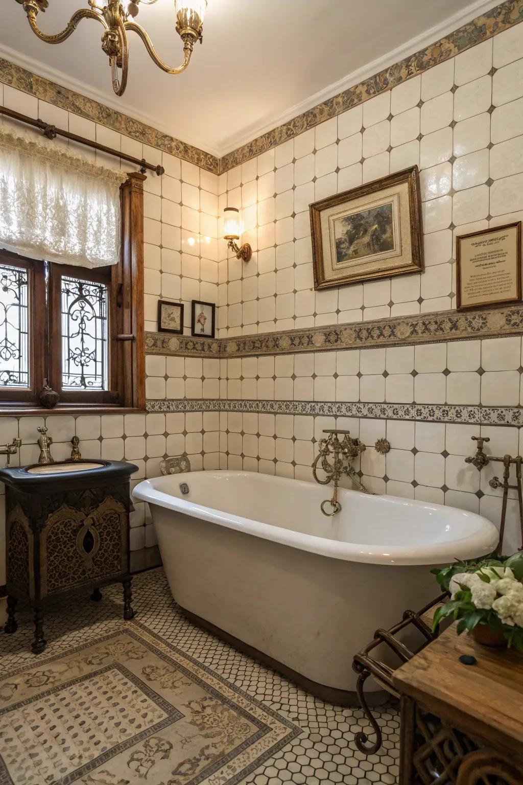 Pleasurable nostalgia offered by retro-style tiling