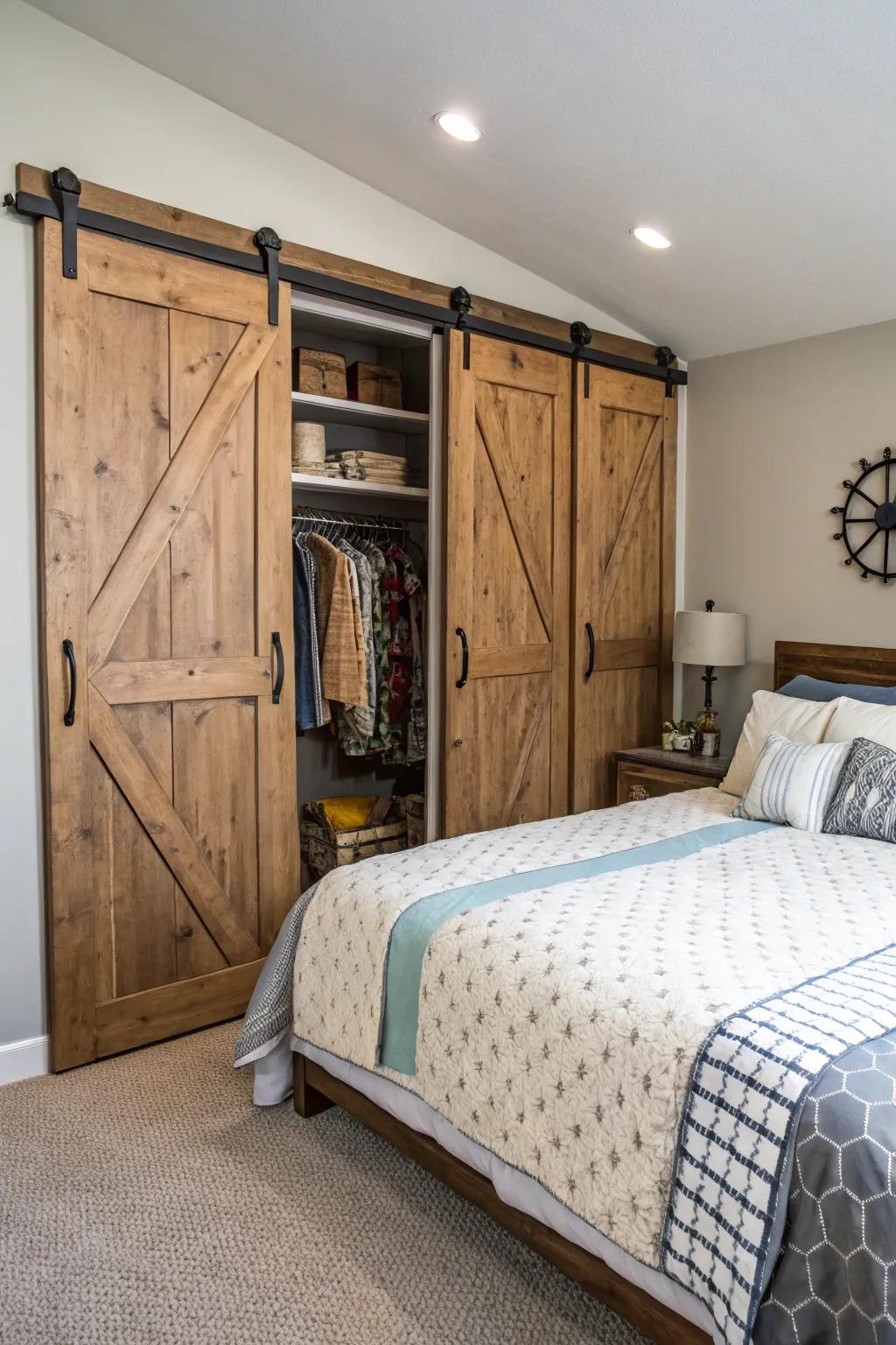 Sliding doors add style and function to your closet bed.