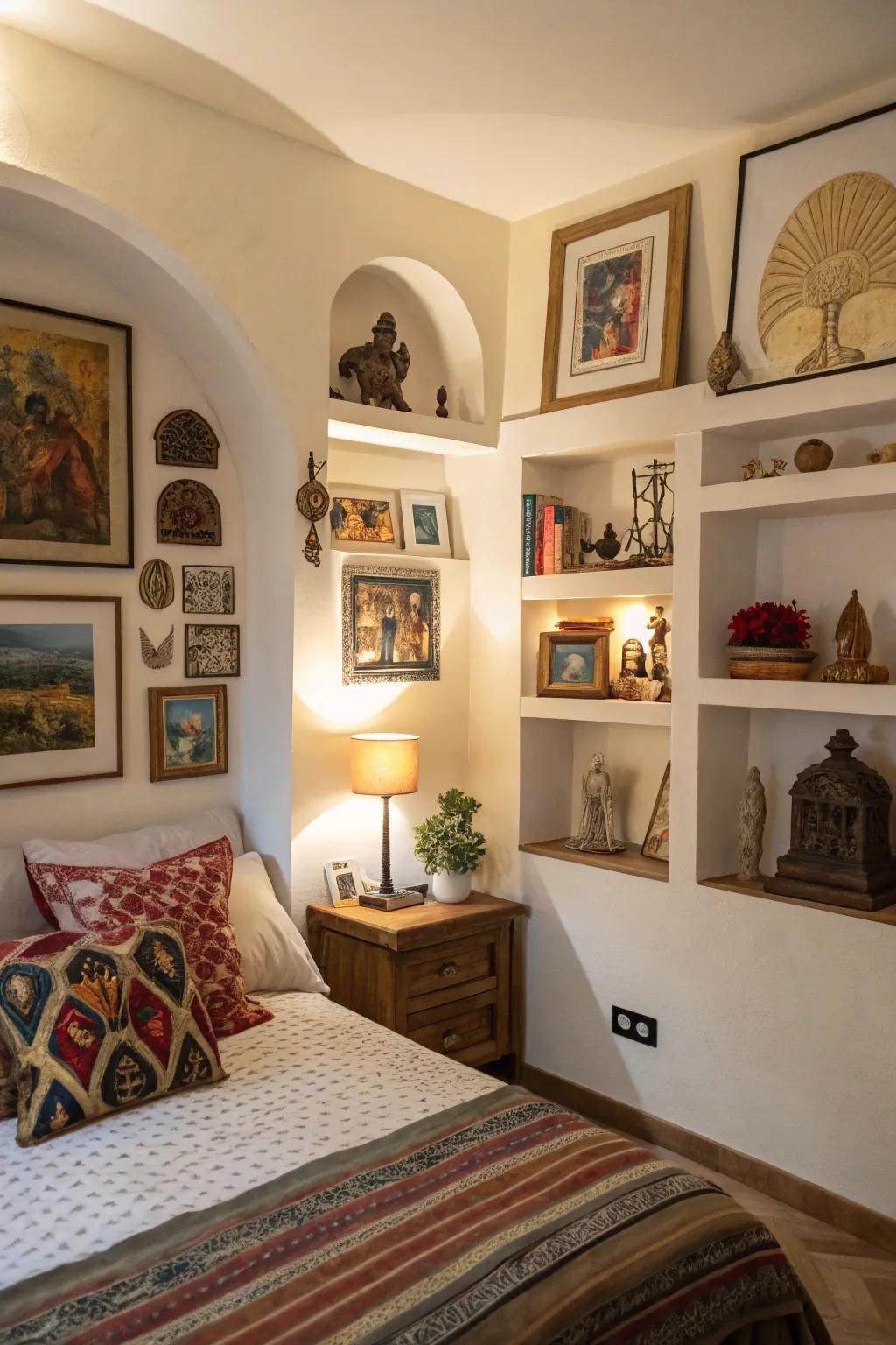 Showcase your style using creative showcase areas.