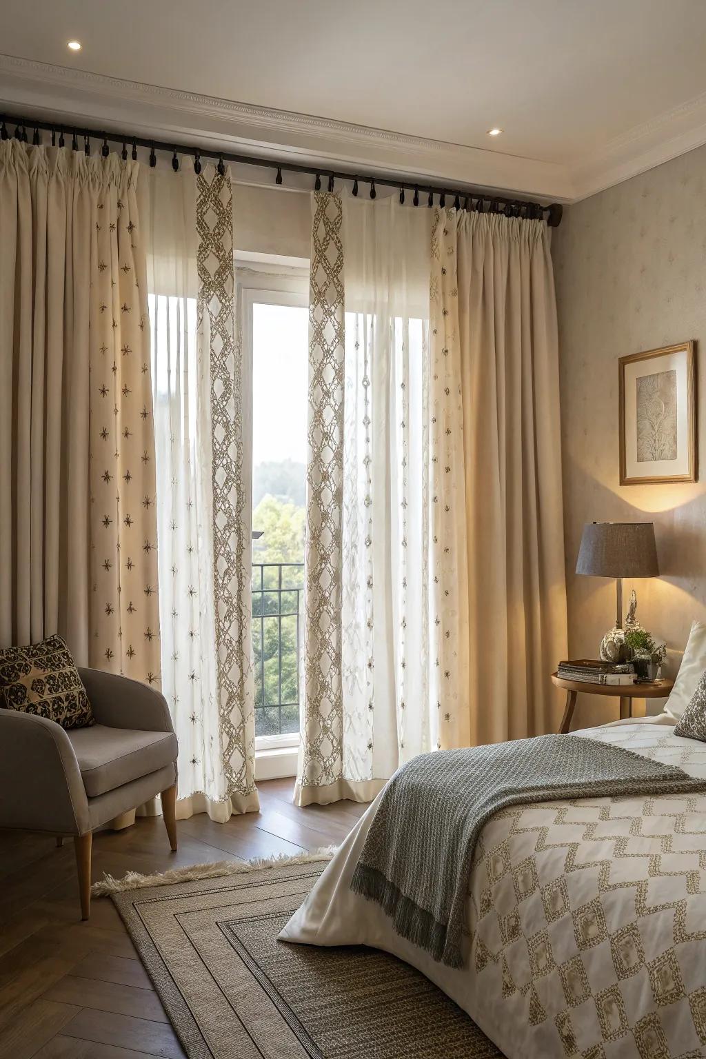Short-length curtains offer a fashionable and practical window covering.