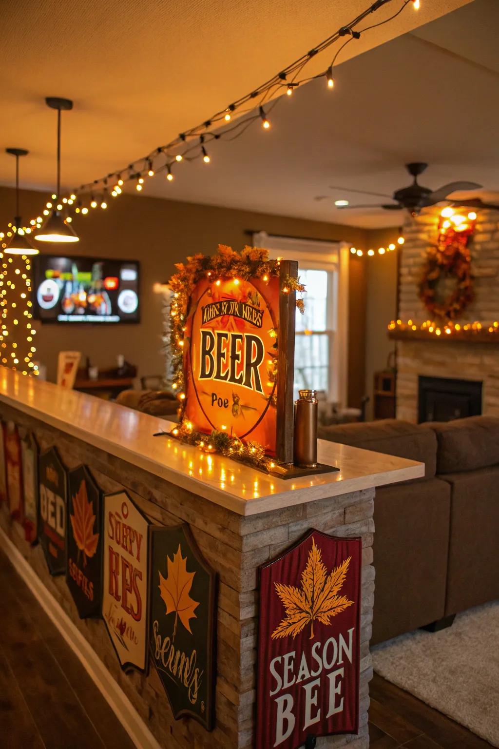 Seasonal brew signs bring festive cheer to your decorations.