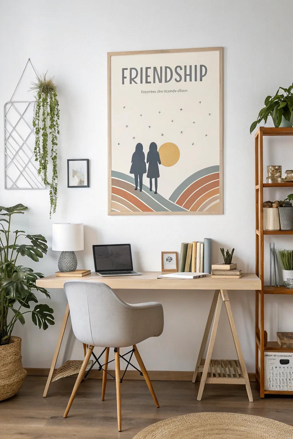 A minimalist collage exuding understated elegance in a modern setting.