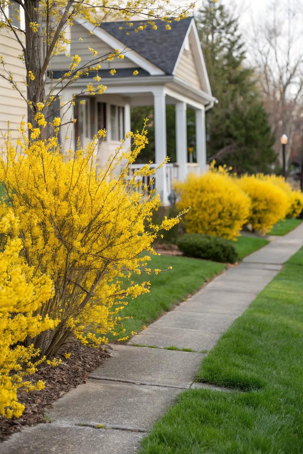 Forsythia brings a burst of spring sunshine.