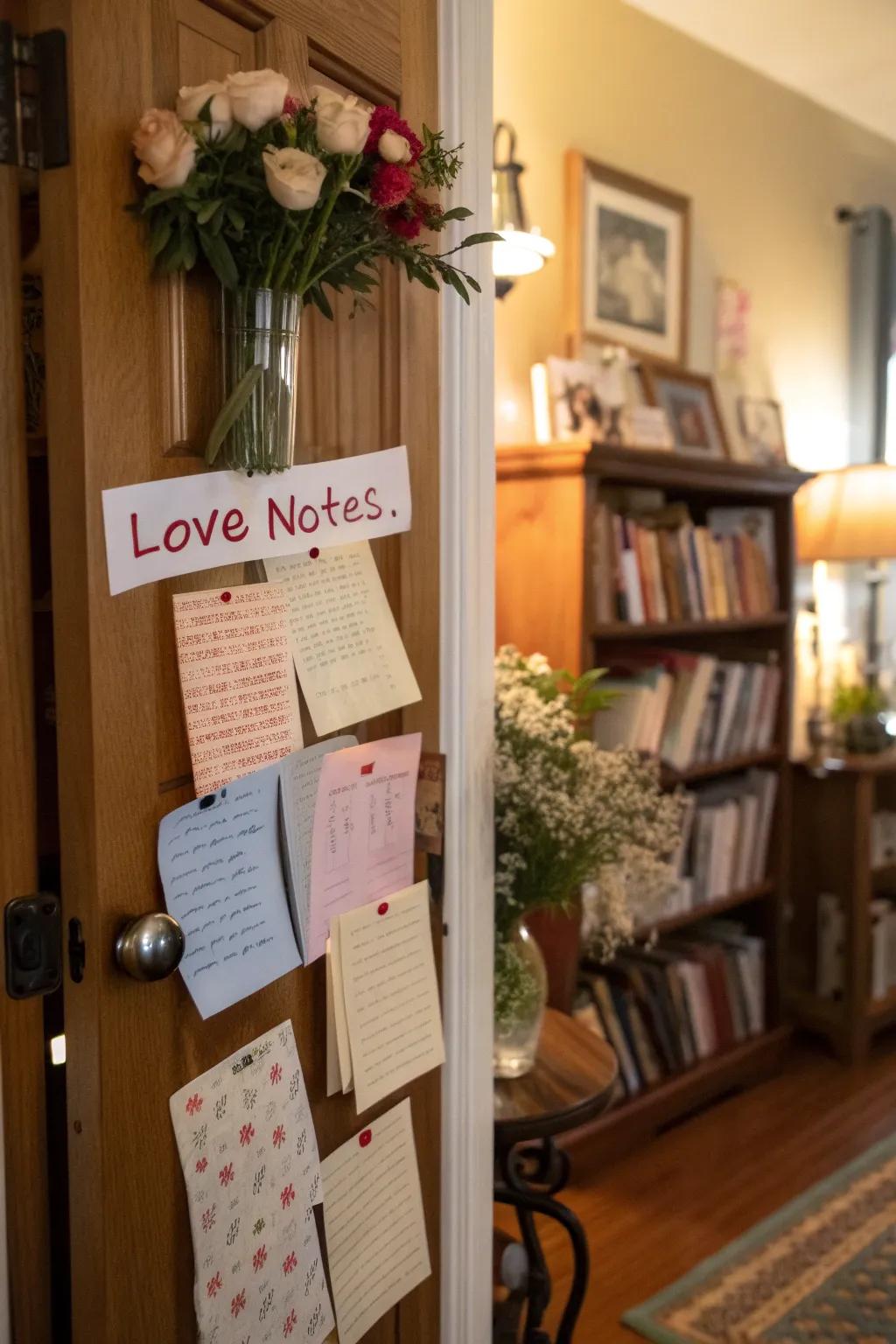 Surprise him with heartfelt affectionate notes scattered throughout the home.