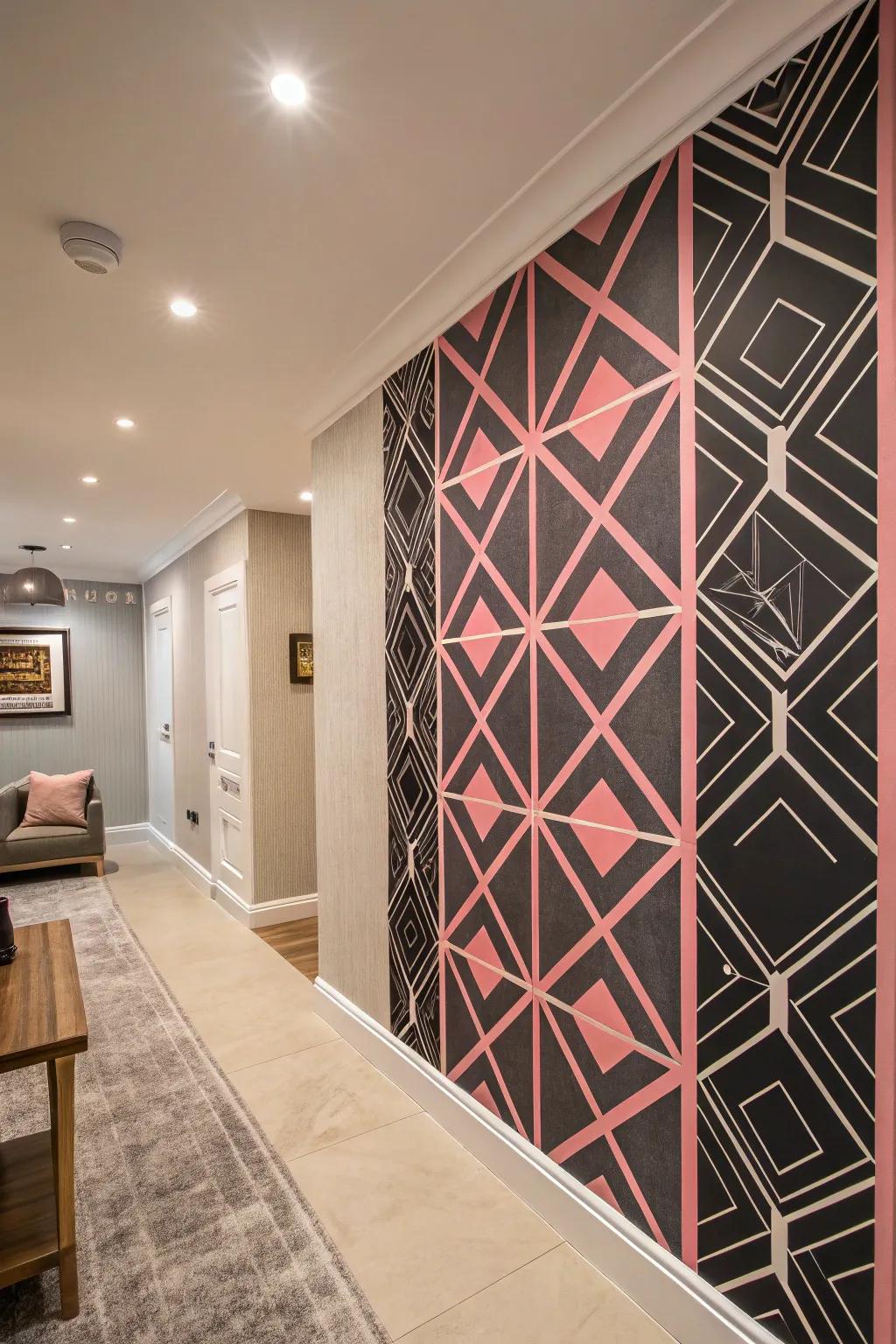 Sharp designs fill the room with energy and movement.