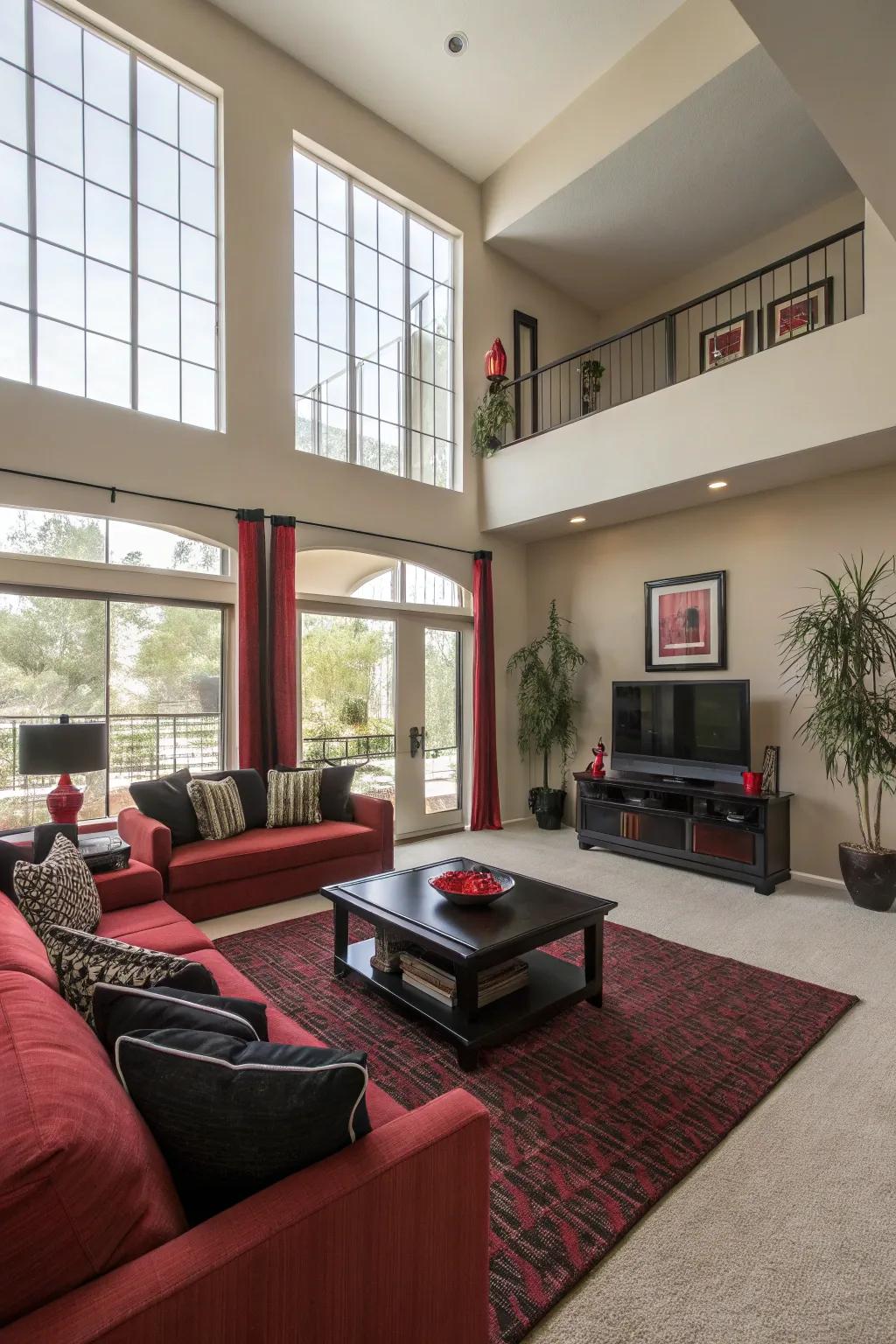 Unrestricted arrangements create a modern, airy atmosphere.