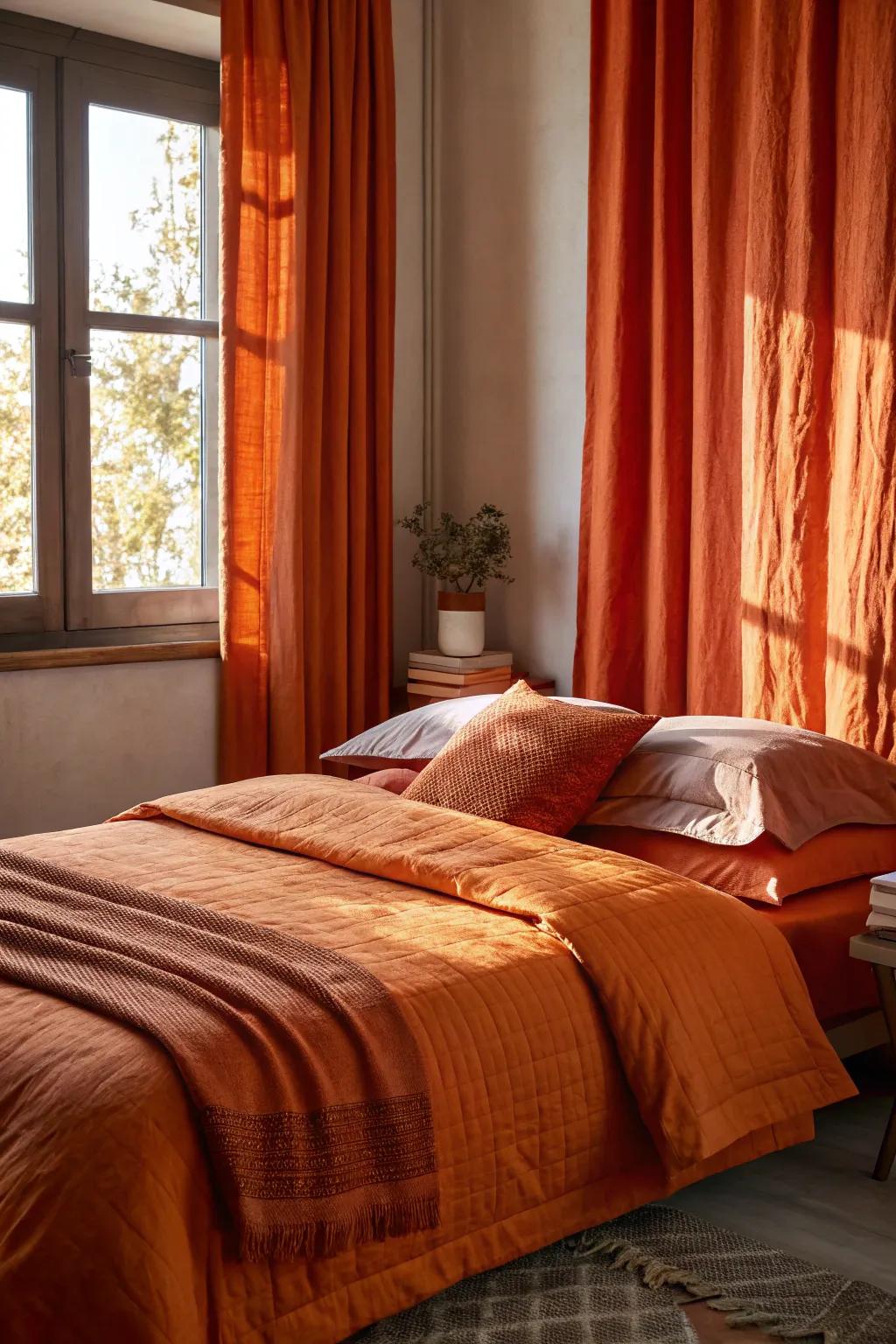 Layered impression infusing profundity and warmth.