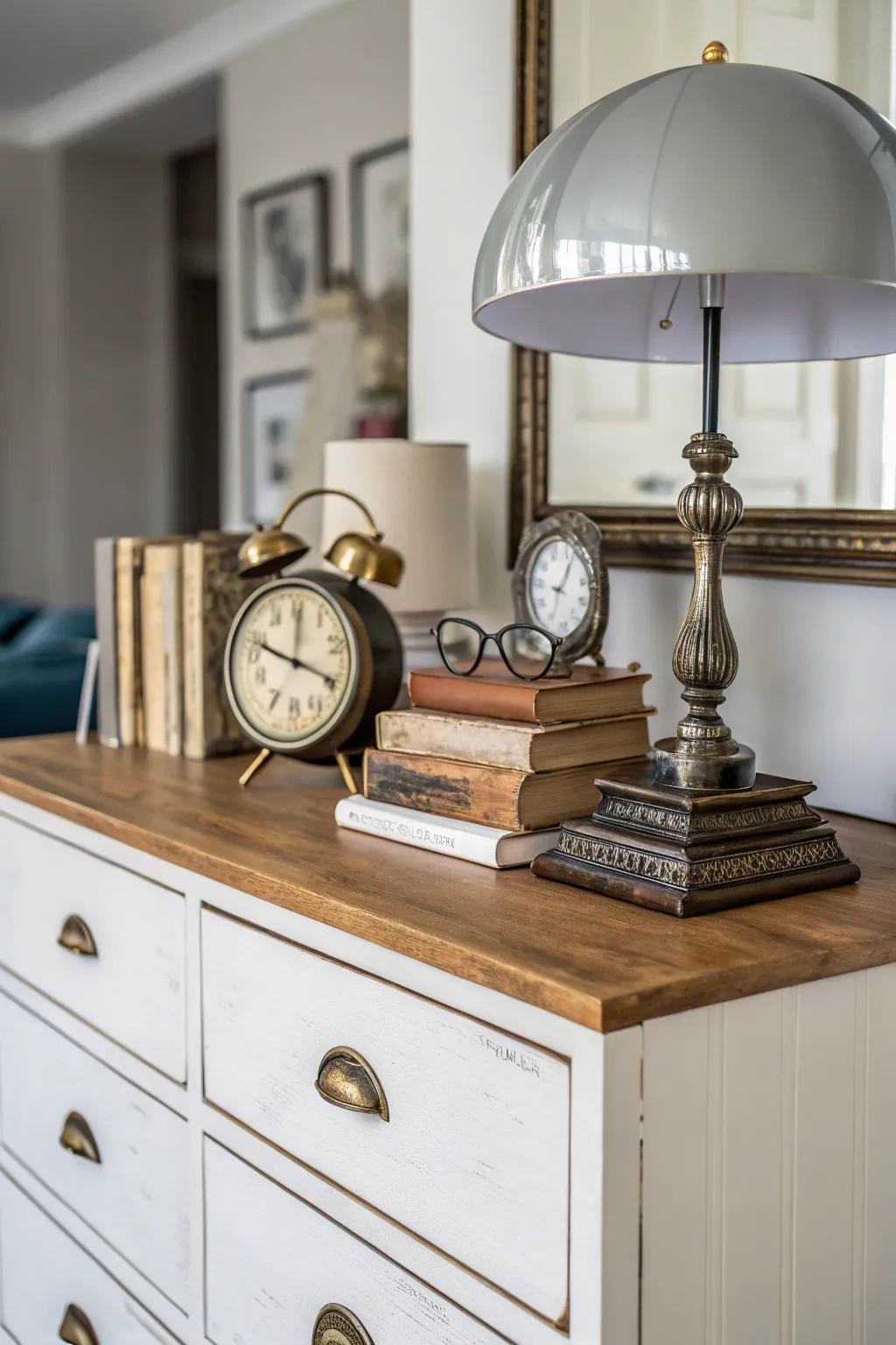 A fusion of modern and vintage articles crafts an eclectic boho style.