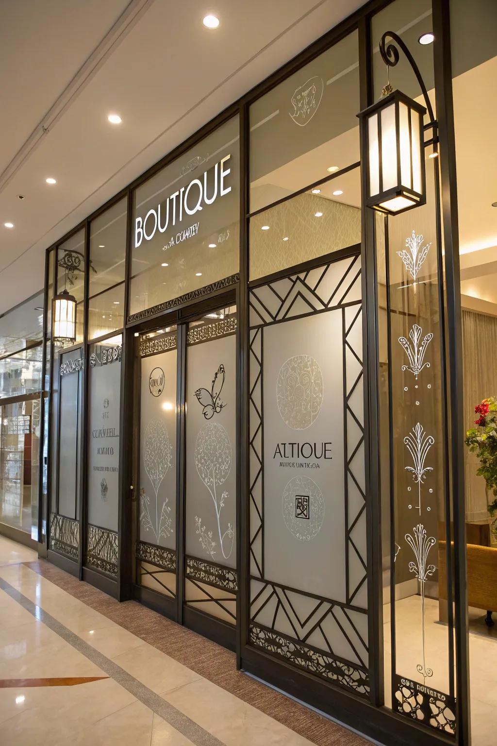 A sculptural sign that transforms a boutique front into a piece of art.