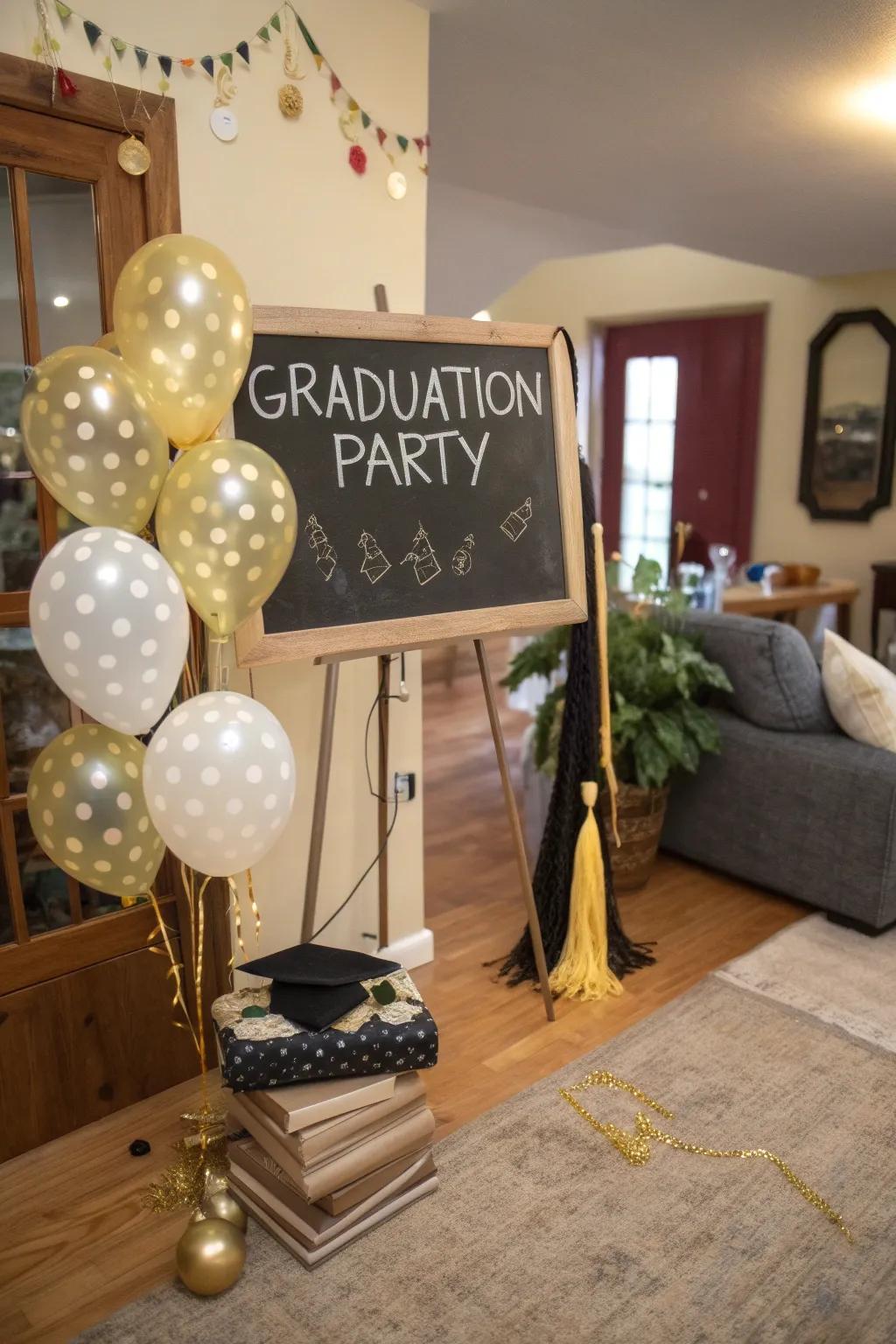 Inspire with personalized slate surface messages.