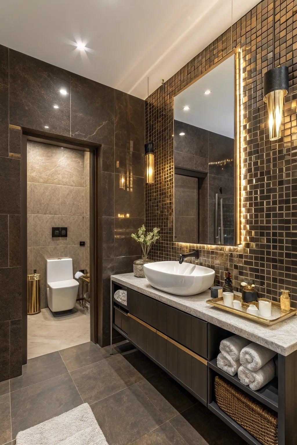 Improve your space utilizing bronze mosaics.