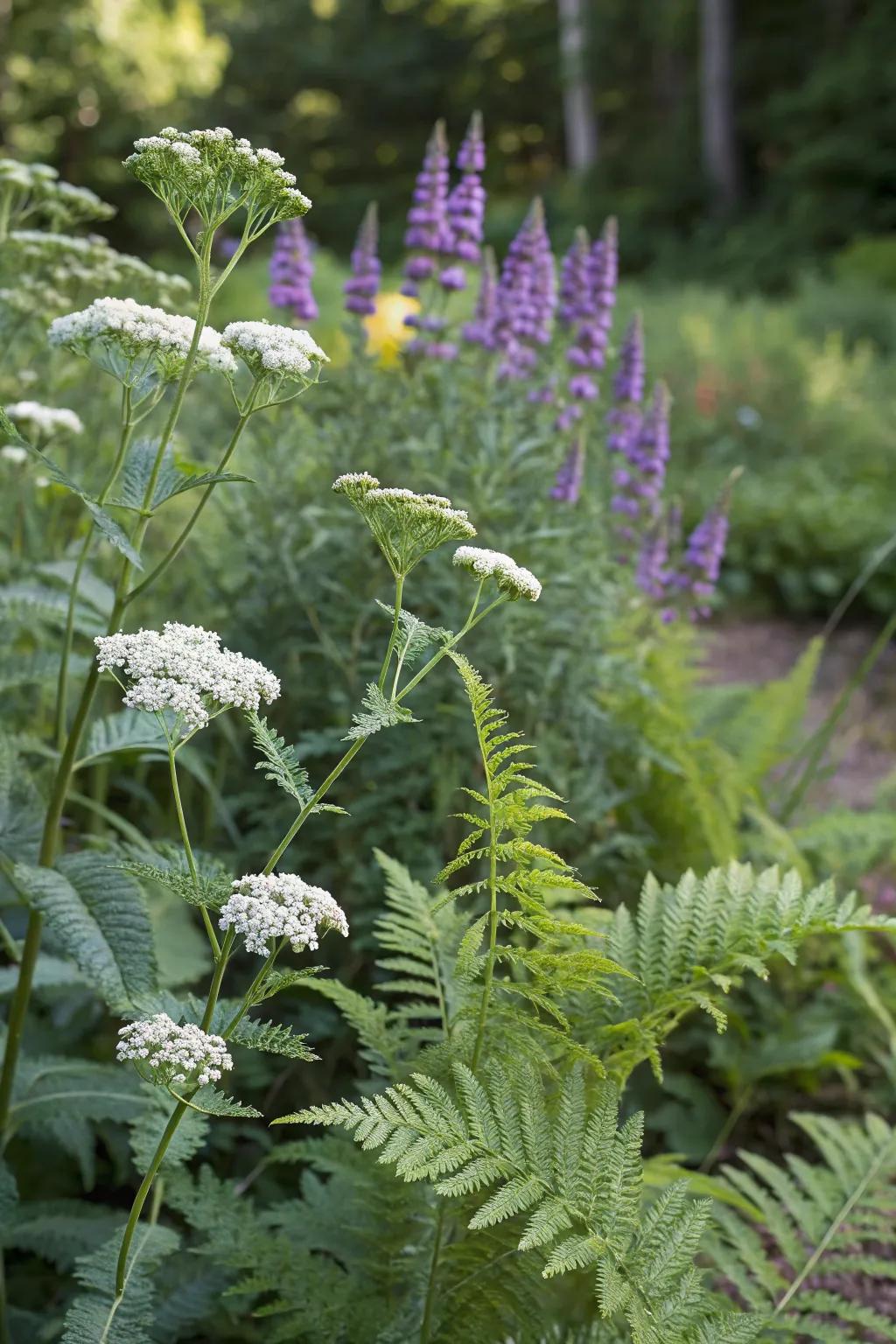 Feather Bloom and Flutterby Plant produce a textured and unexpected garden duo.