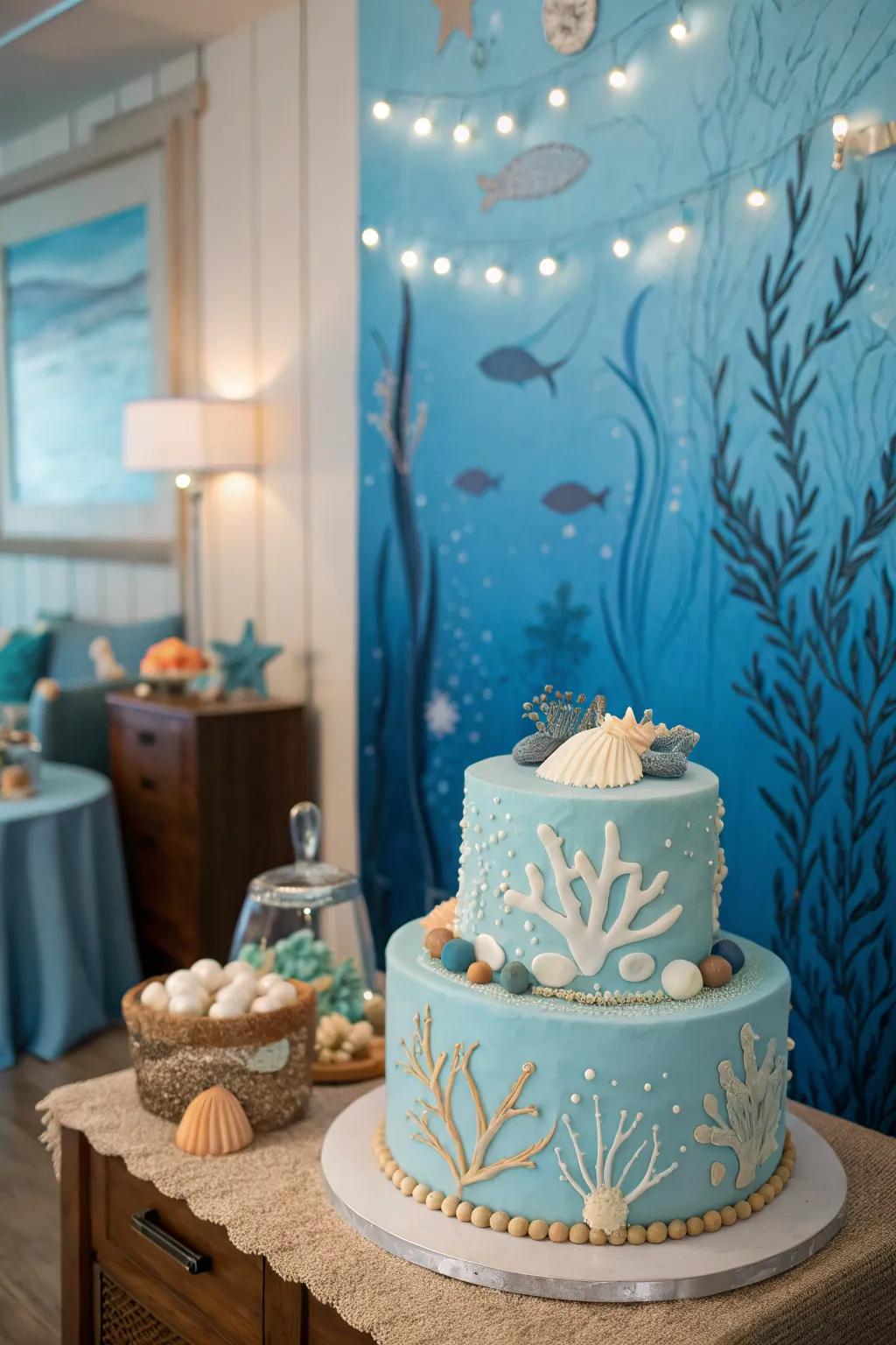 An under the sea theme adds a splash of fun to your cake smash pictures.