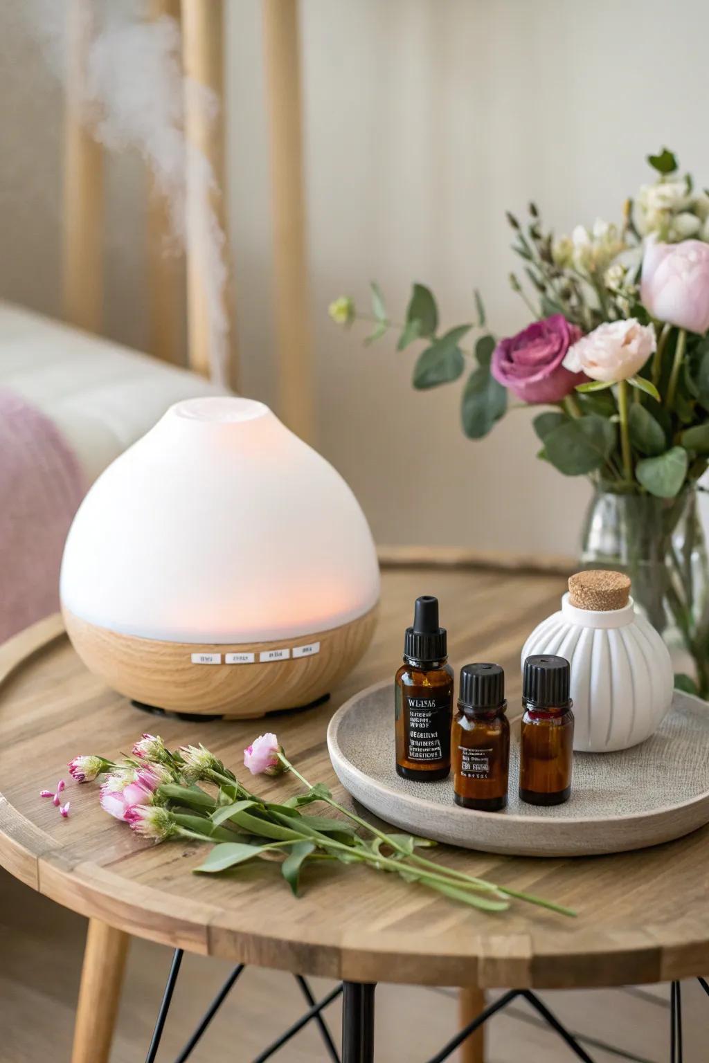 Calm your senses with scent therapy in your calming corner.