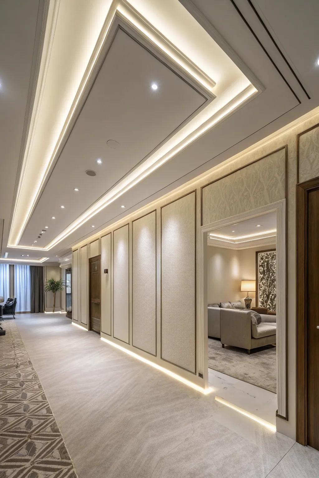 Achieve harmony with integrated ceiling and room design elements.