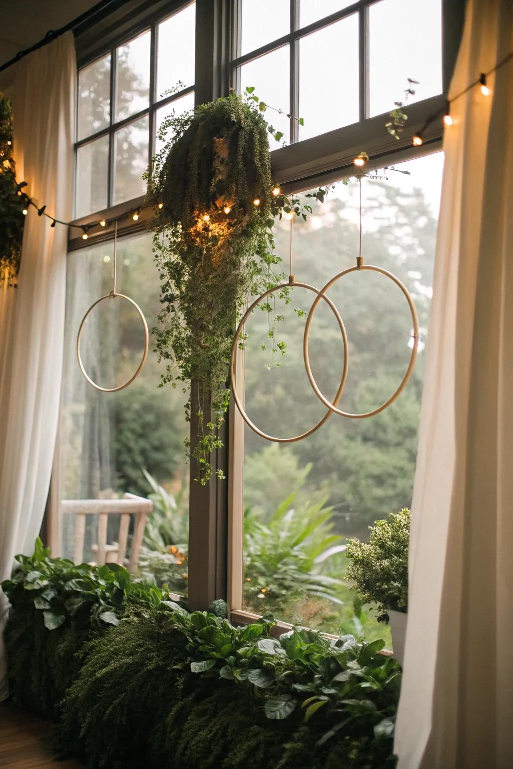 Beam bands present a contemporary, refined window decoration.