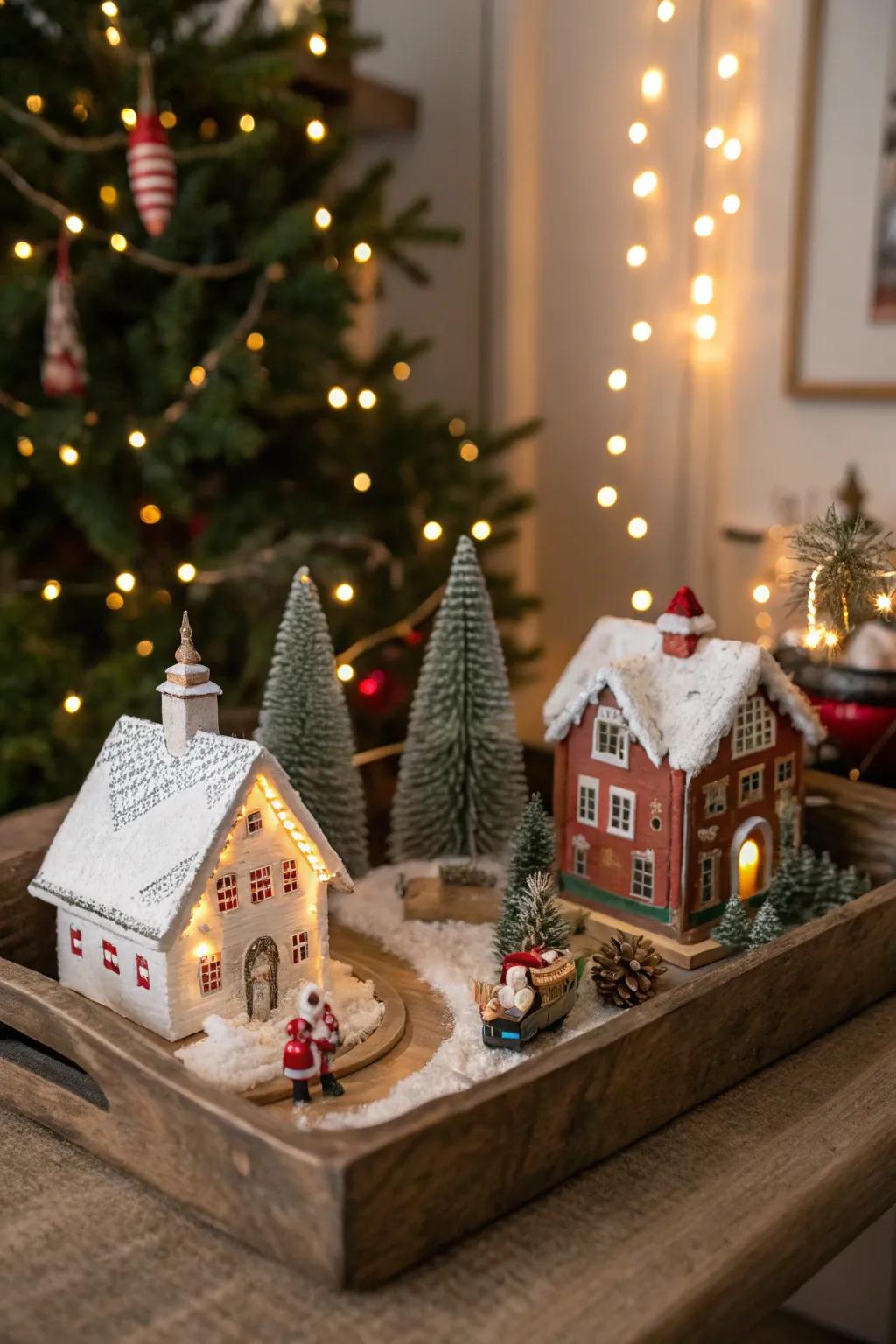 A homespun tray furnishes a versatile and fashionable foundation for your hamlet.