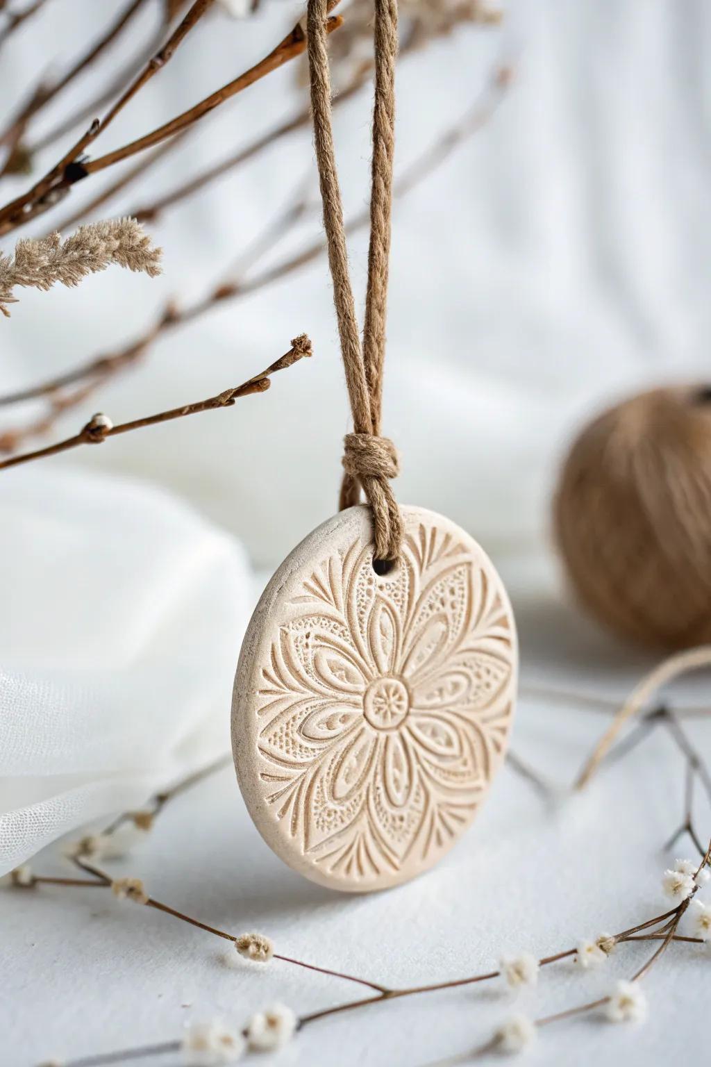 Uncover the skill of simplicity with raised clay ornaments&mdash;where craftsmanship encounters grace.