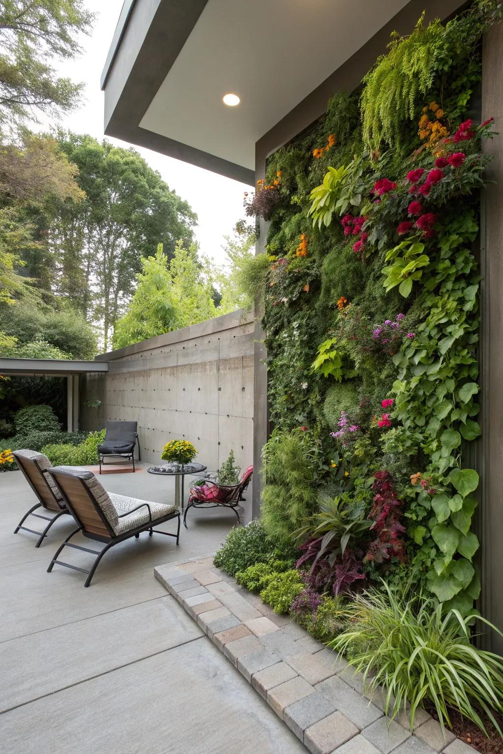 Upright gardens maximize greenery in limited spaces.