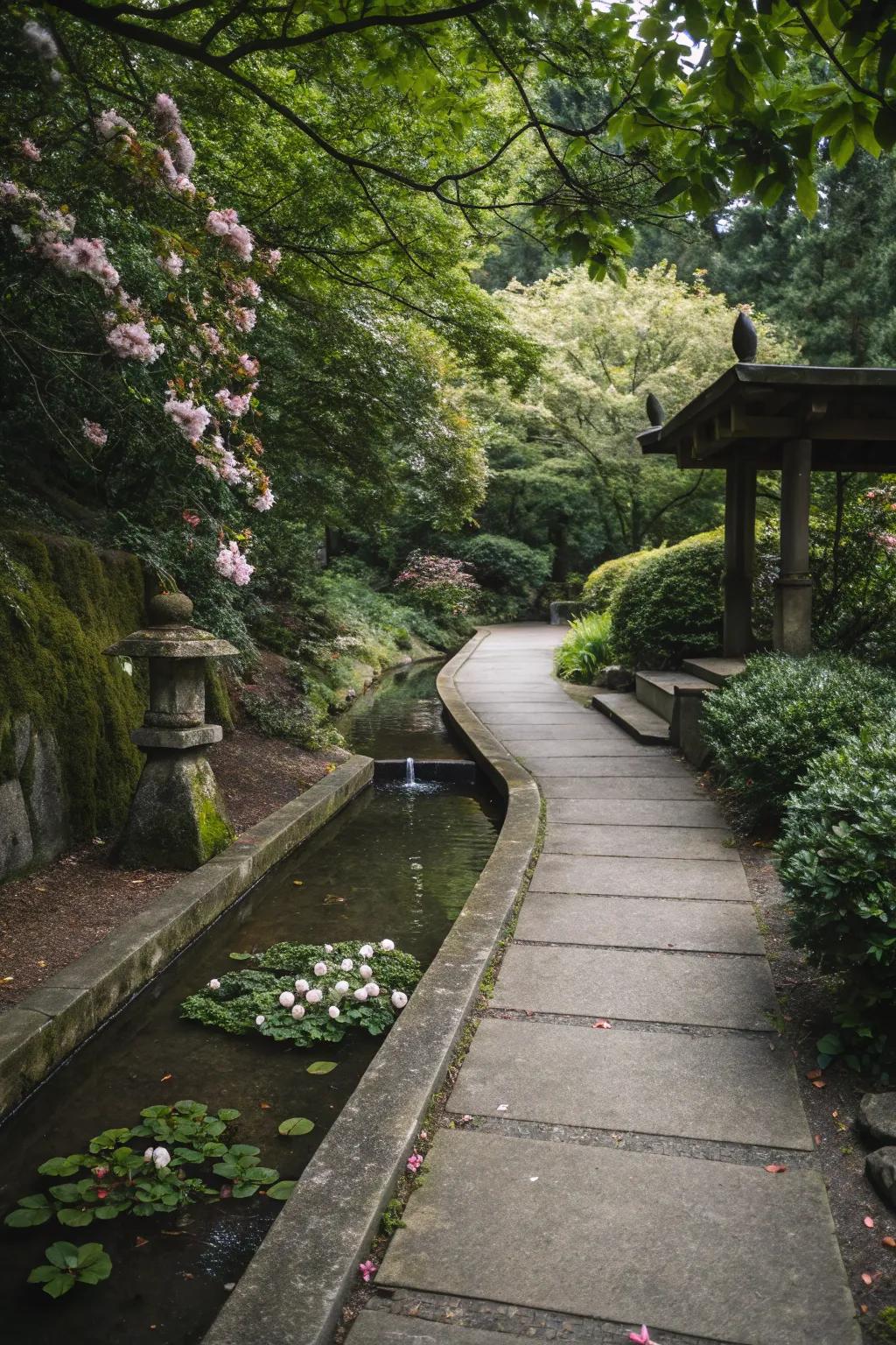 Have tranquility with a water feature.