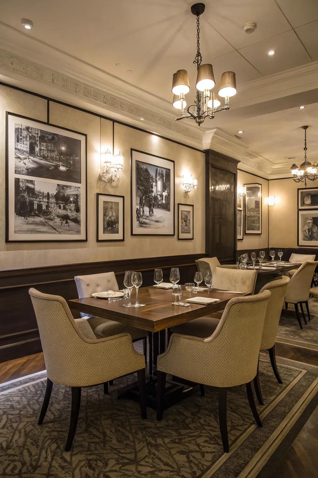 Monochromatic posters offer timeless elegance to your decor.