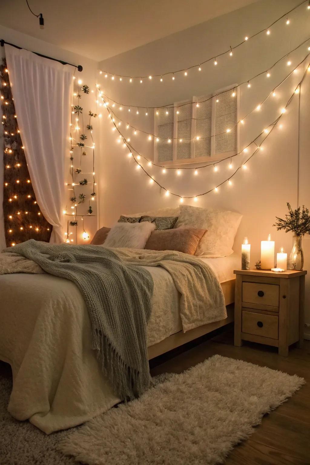 Subtle lighting that gives the space a magical shine.