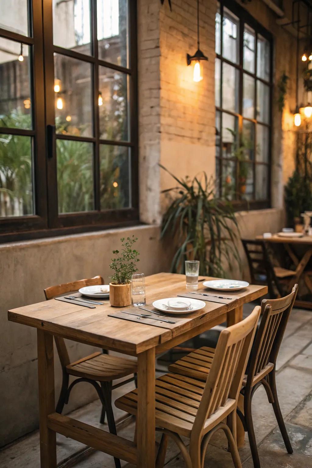 Unstructured dining spaces foster affection and togetherness.