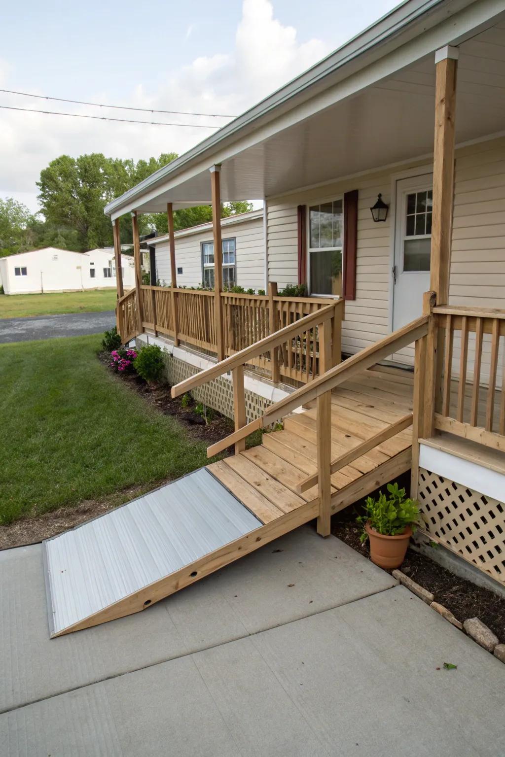 An accessible slope path ensures ease of access for everyone.