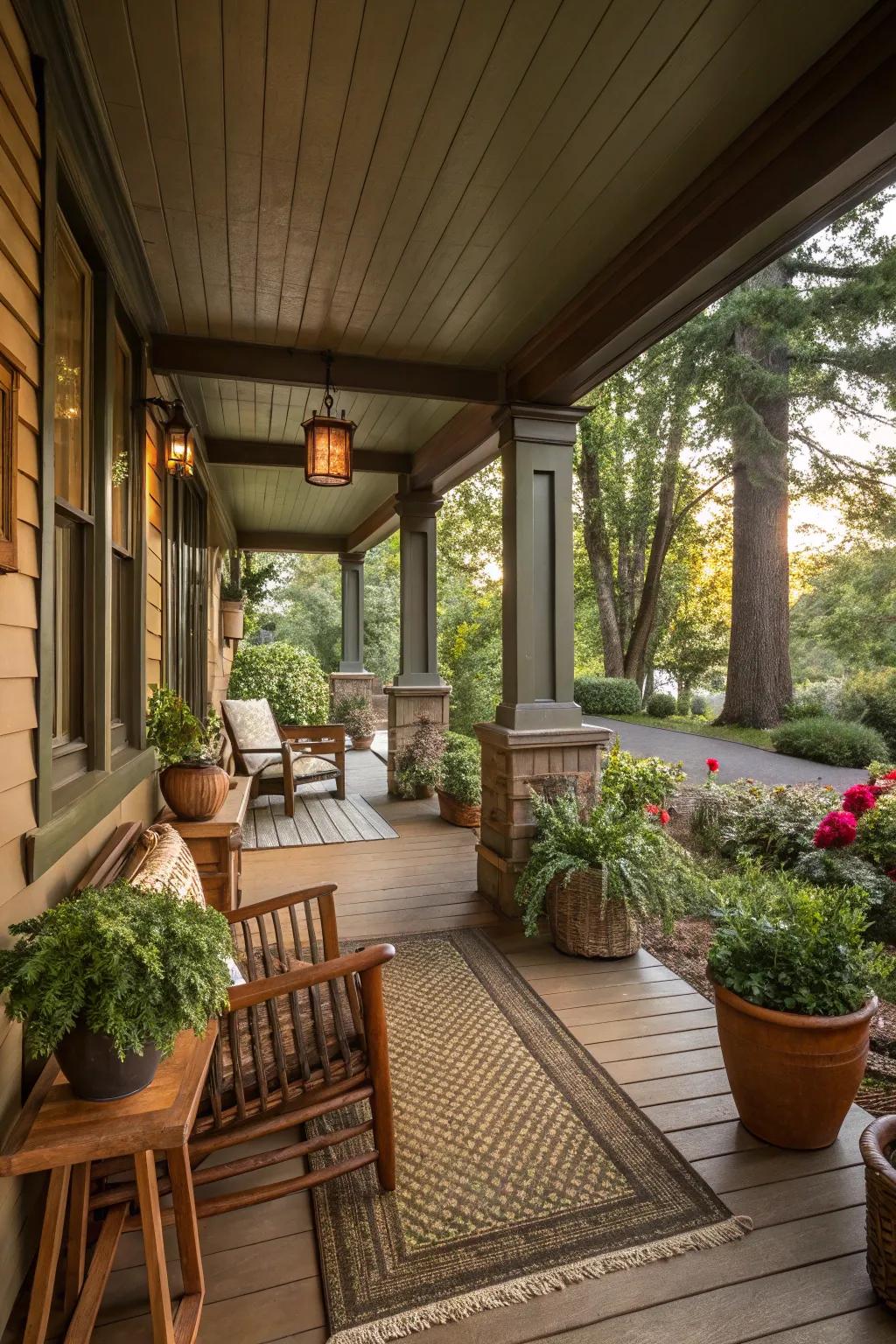 Nature is harmoniously blended with earthy hues.