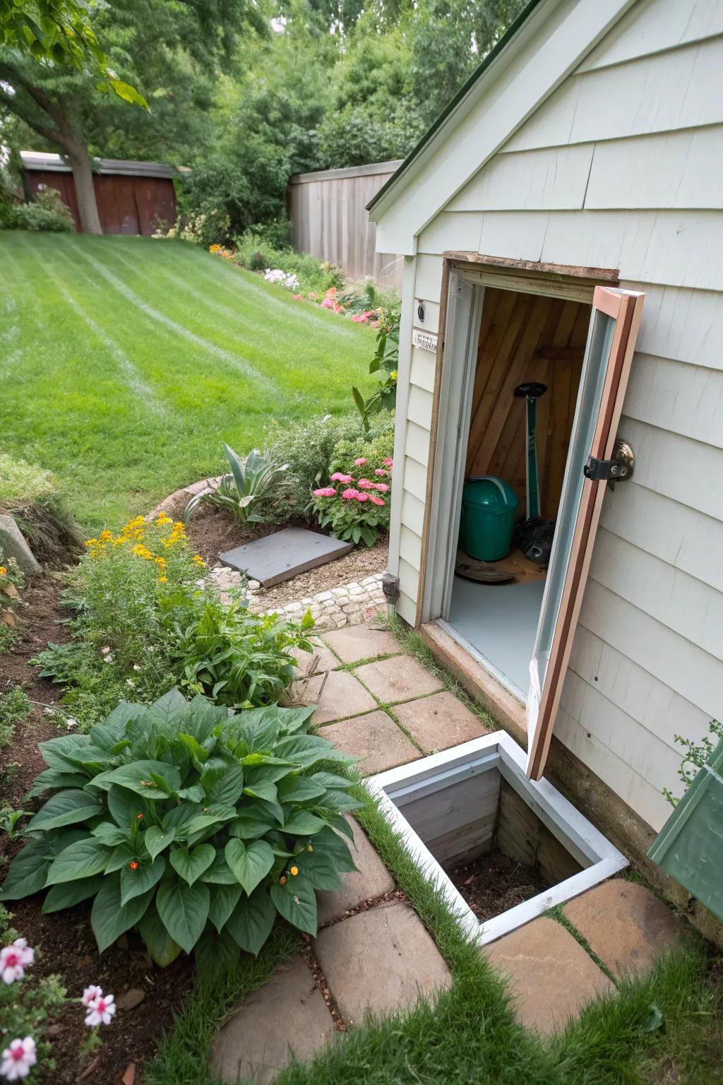 Gliding functions conserve space and provide effortless admittance to under-house areas.