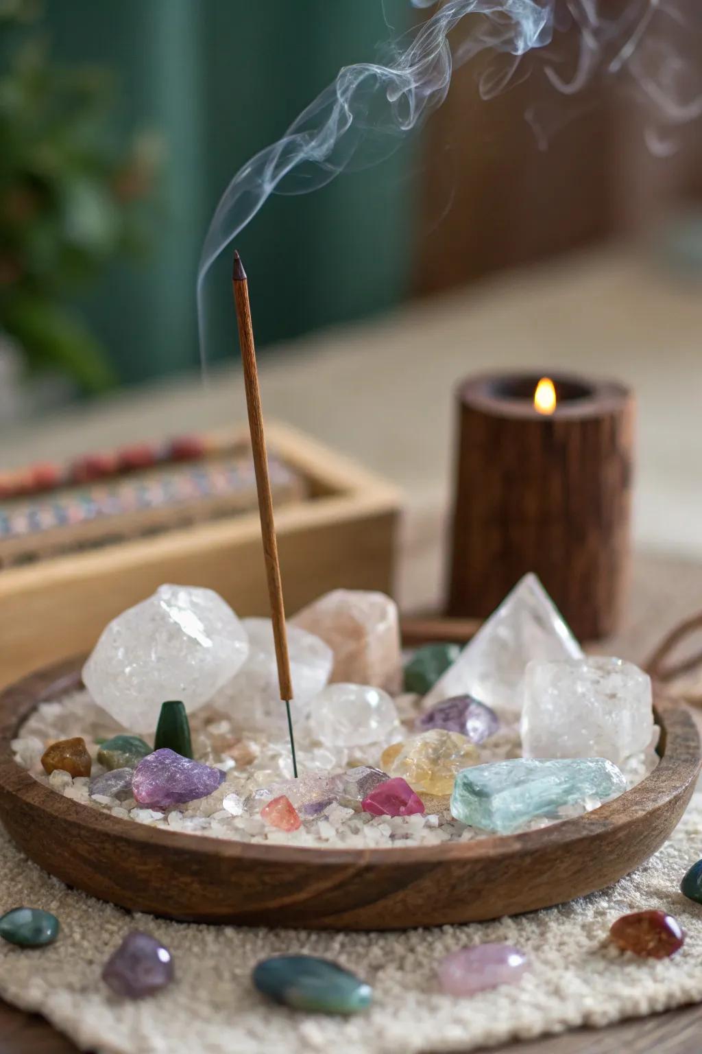 Aromas add a sensory aspect to this altar.