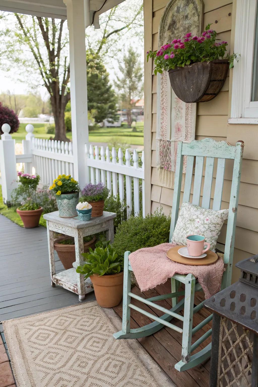 Renewed furnishings add distinctive flair to an outdoor area.