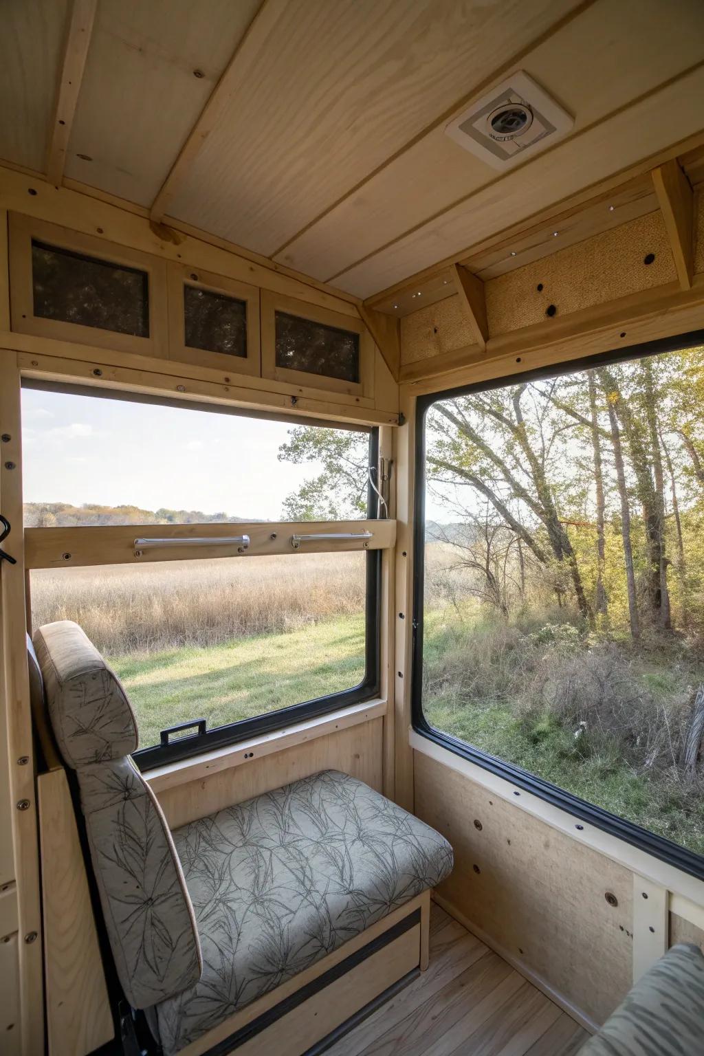 Gliding windows let you easily and quietly access the outdoors.