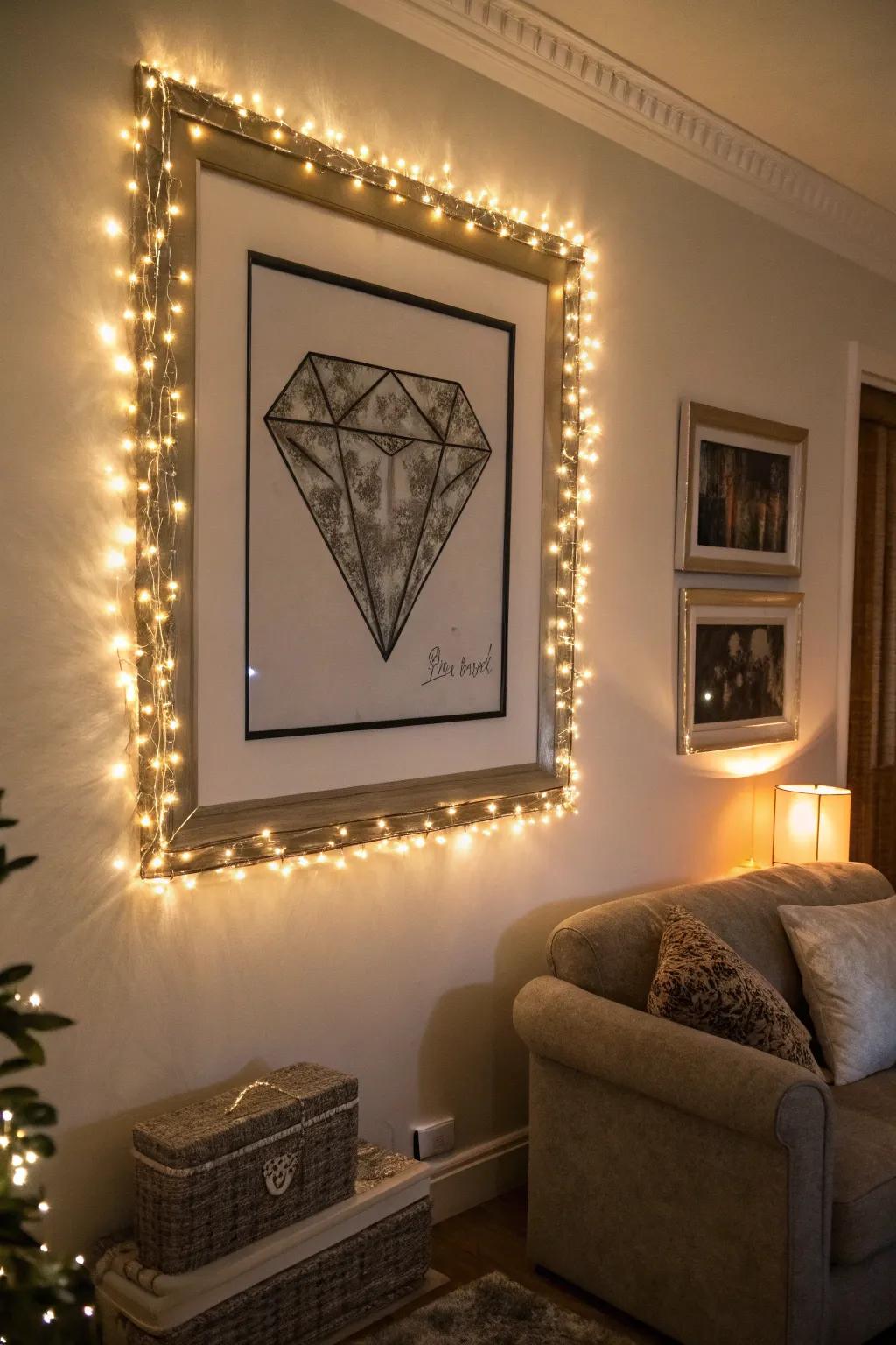 Magical glow with decorative lights.