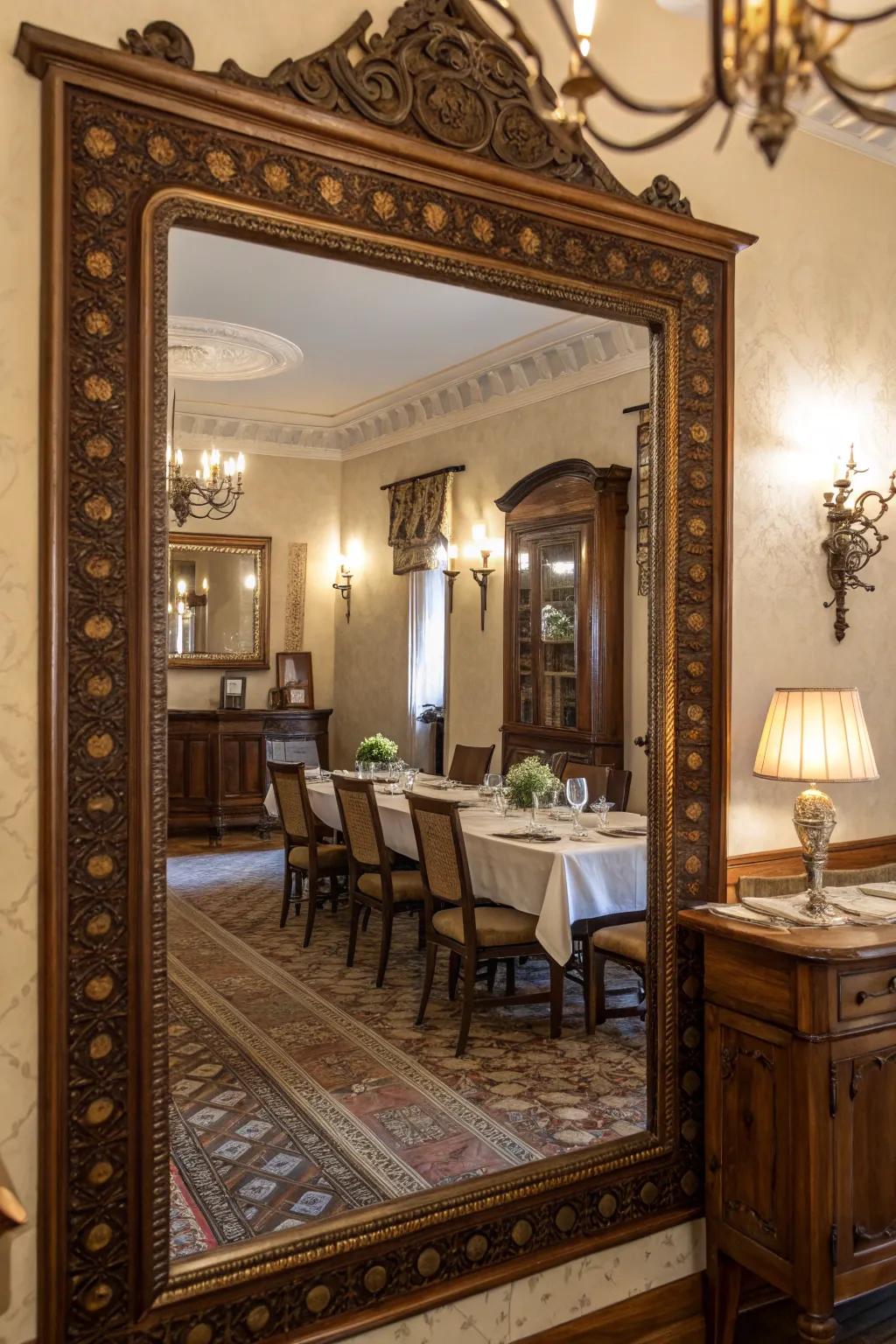 Timeless mirrors add texture and character.