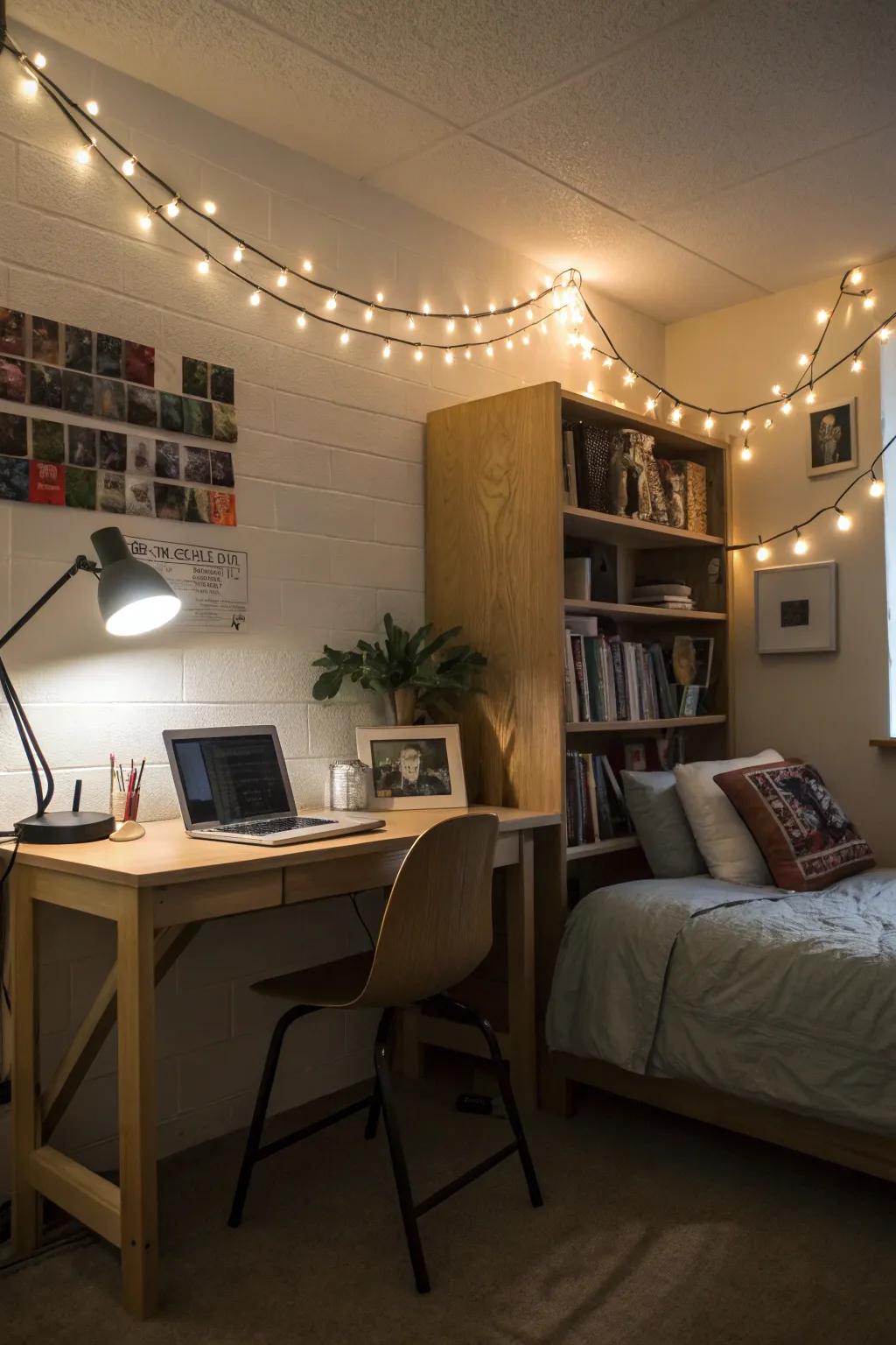 With creative lighting solutions, create a cozy ambiance.